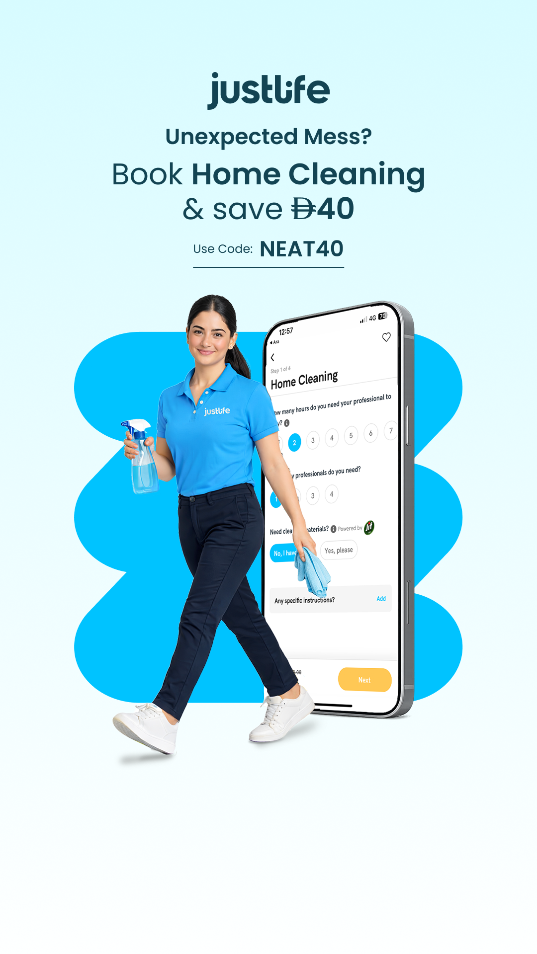 Justlife UAE Facebook ad