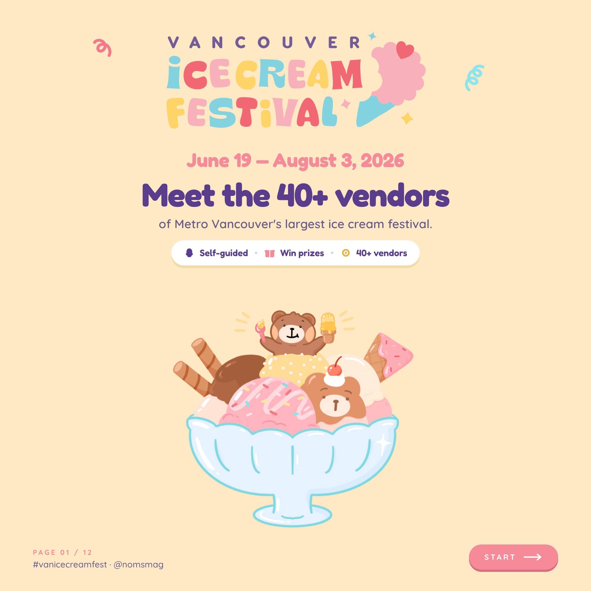 Noms Magazine Facebook ad: Metro Vancouver's largest self guided ice cream and…