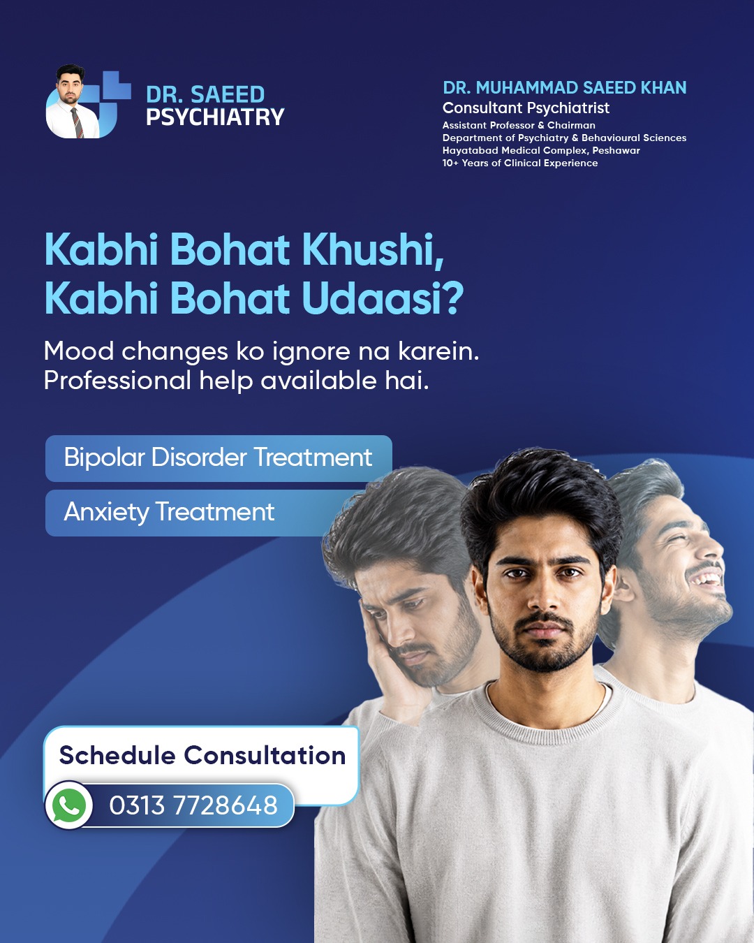 Dr Saeed Psychiatric Clinic Facebook ad: Book Your Psychiatric Consultation Today