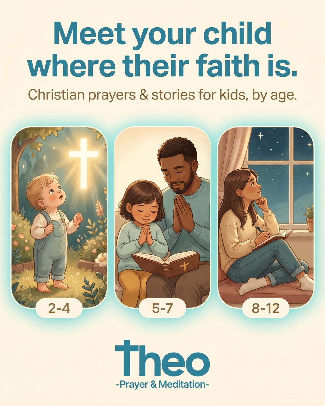 Theo: Prayer & Meditation Facebook ad