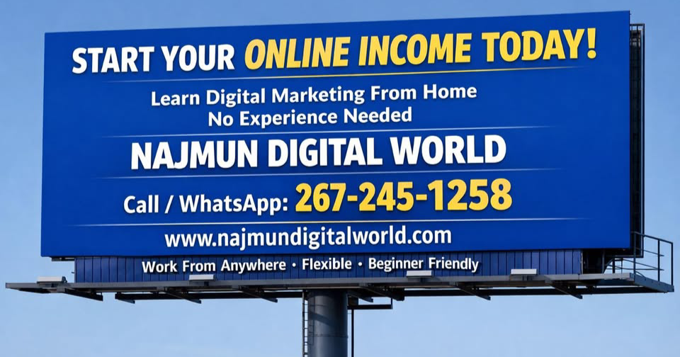 Najmun Digital World Facebook ad: Helping people get into the digital space to…