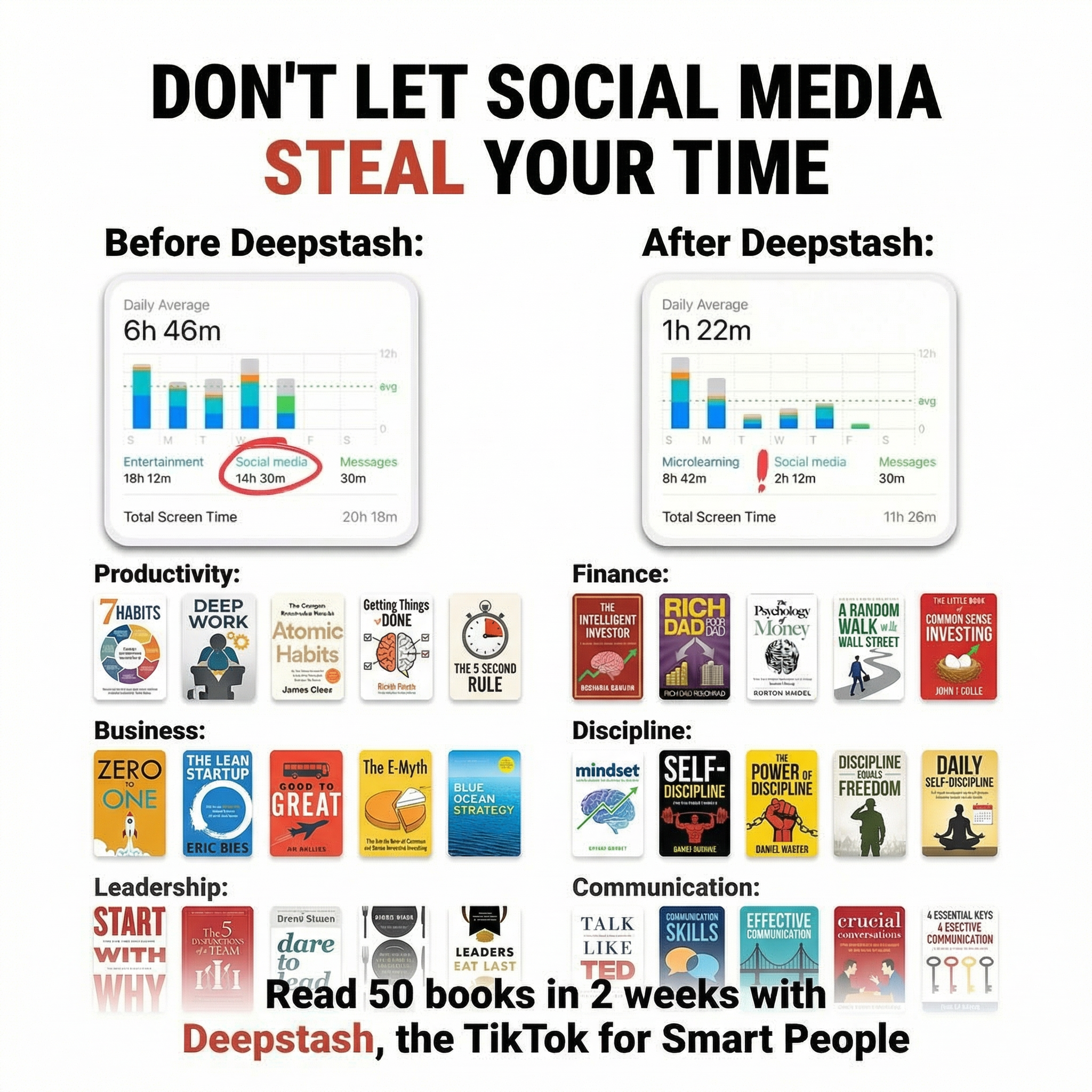 Deepstash Facebook ad