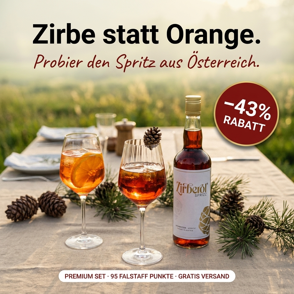 Zirberol Facebook ad: 48,99 € statt 85,99 €, Set sichern
