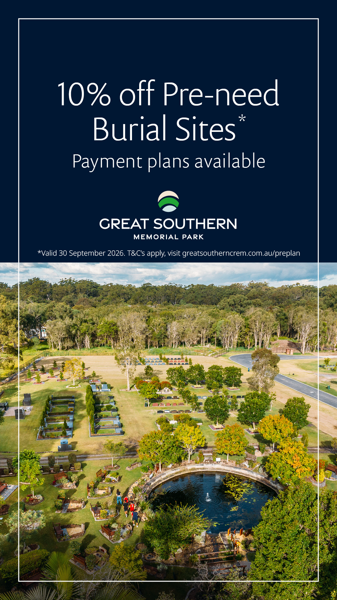 Great Southern Memorial Park Facebook ad from Jul 27, 2026