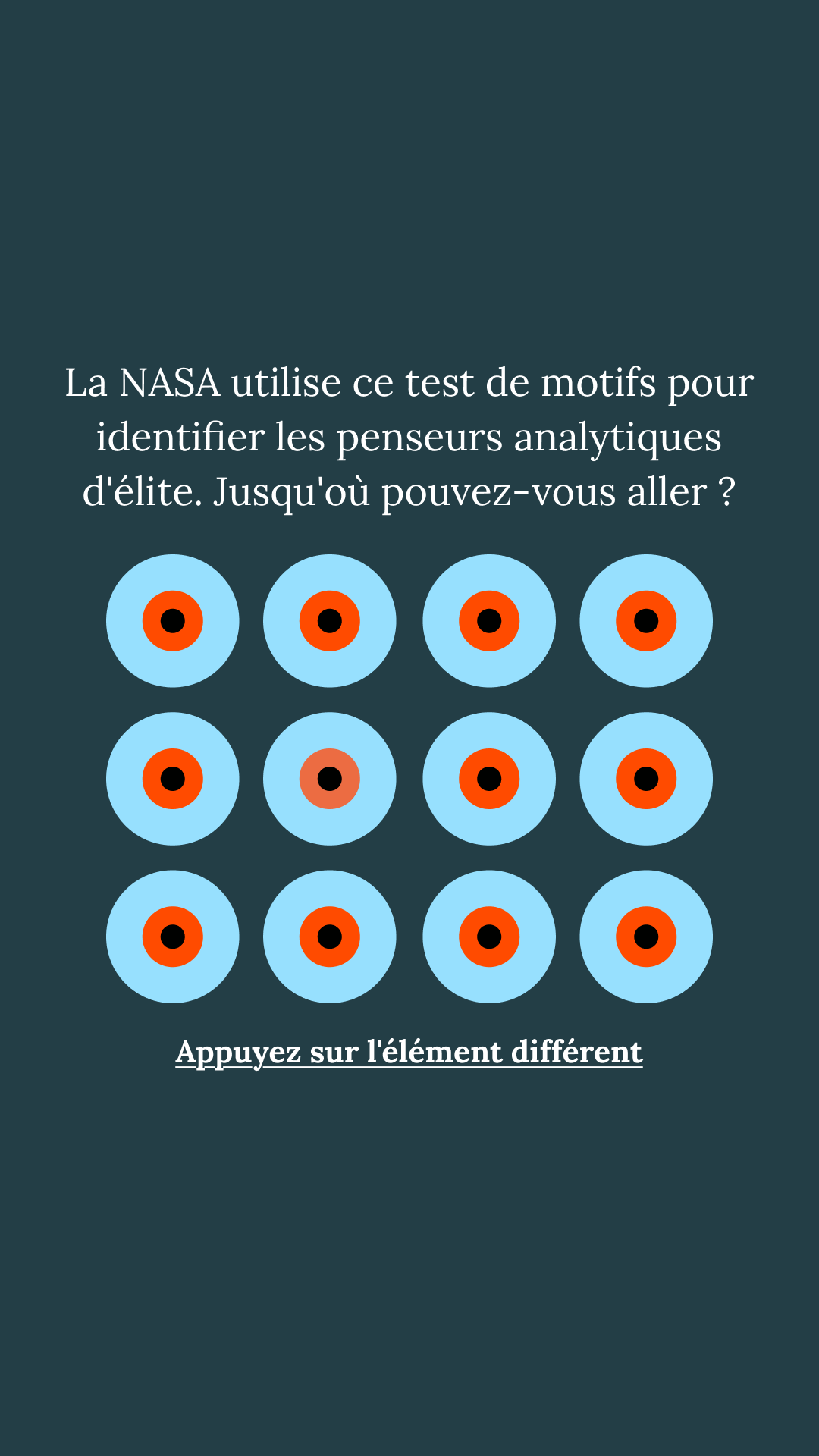 International IQ test Facebook ad