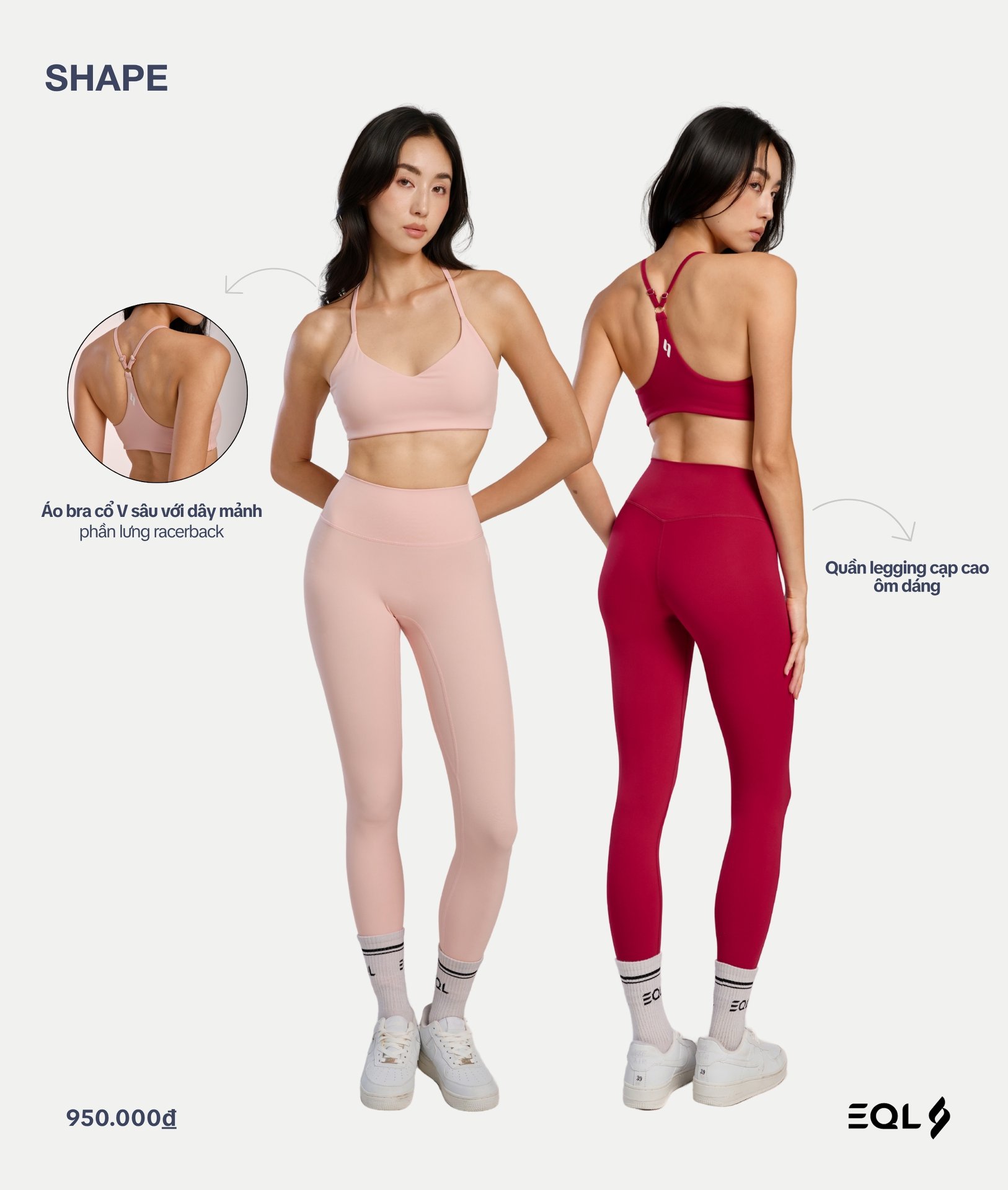 EQL Apparel Facebook ad: Đồ thể thao nhưng vẫn fashion, nổi bật…
