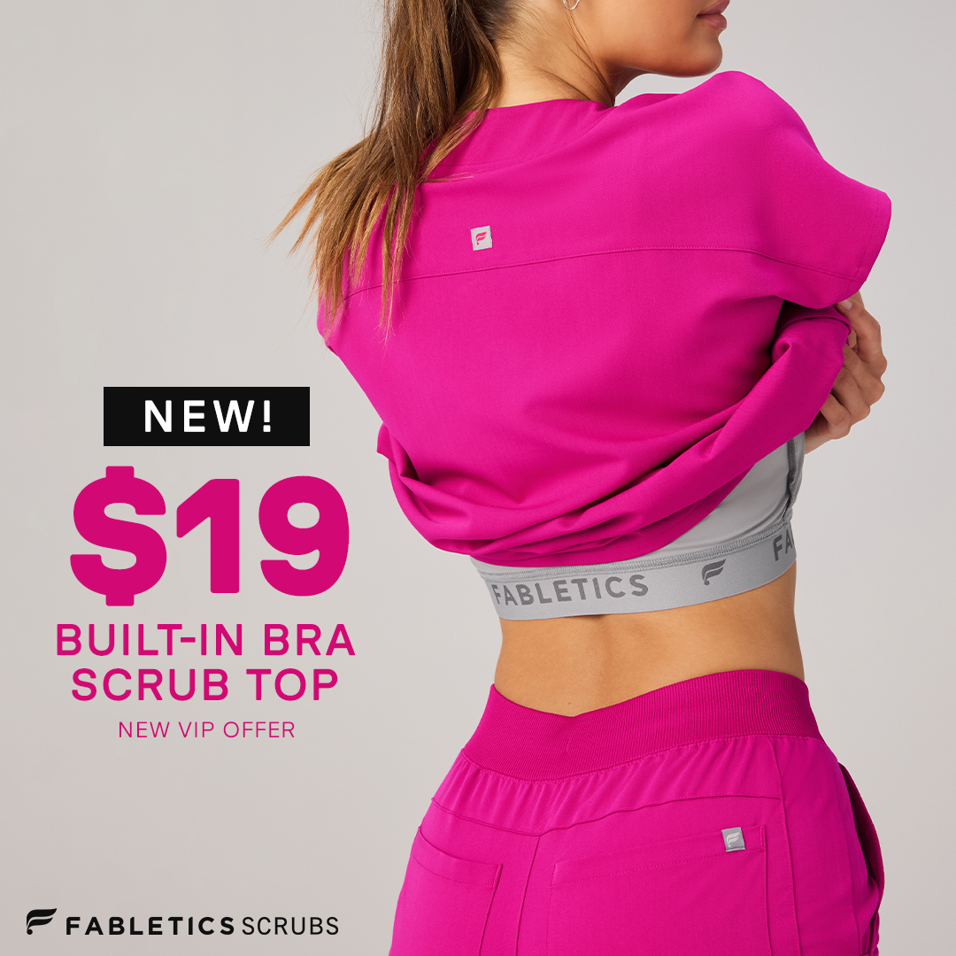 Fabletics Scrubs Facebook ad