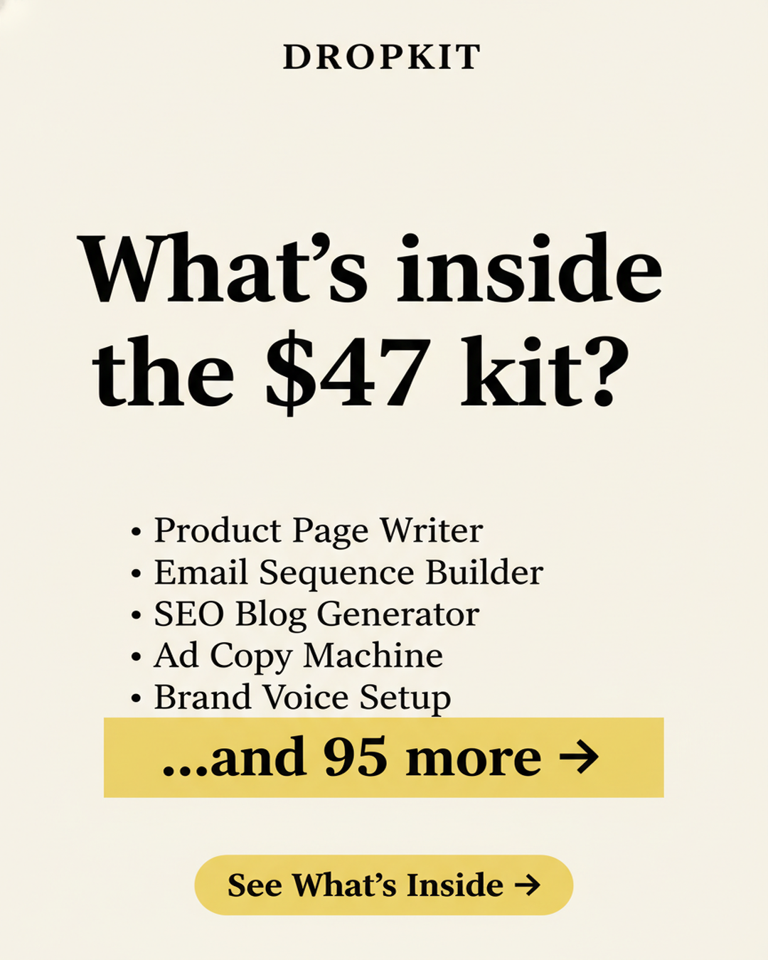 Dropkit Facebook ad: Everyone's using Claude for Shopify. Are you set up?