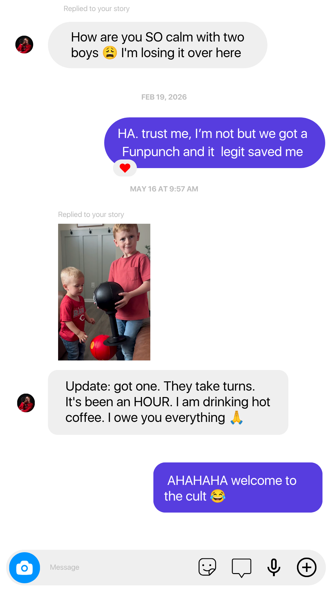 Funpunch ORG Facebook ad: Sent It To One Friend.