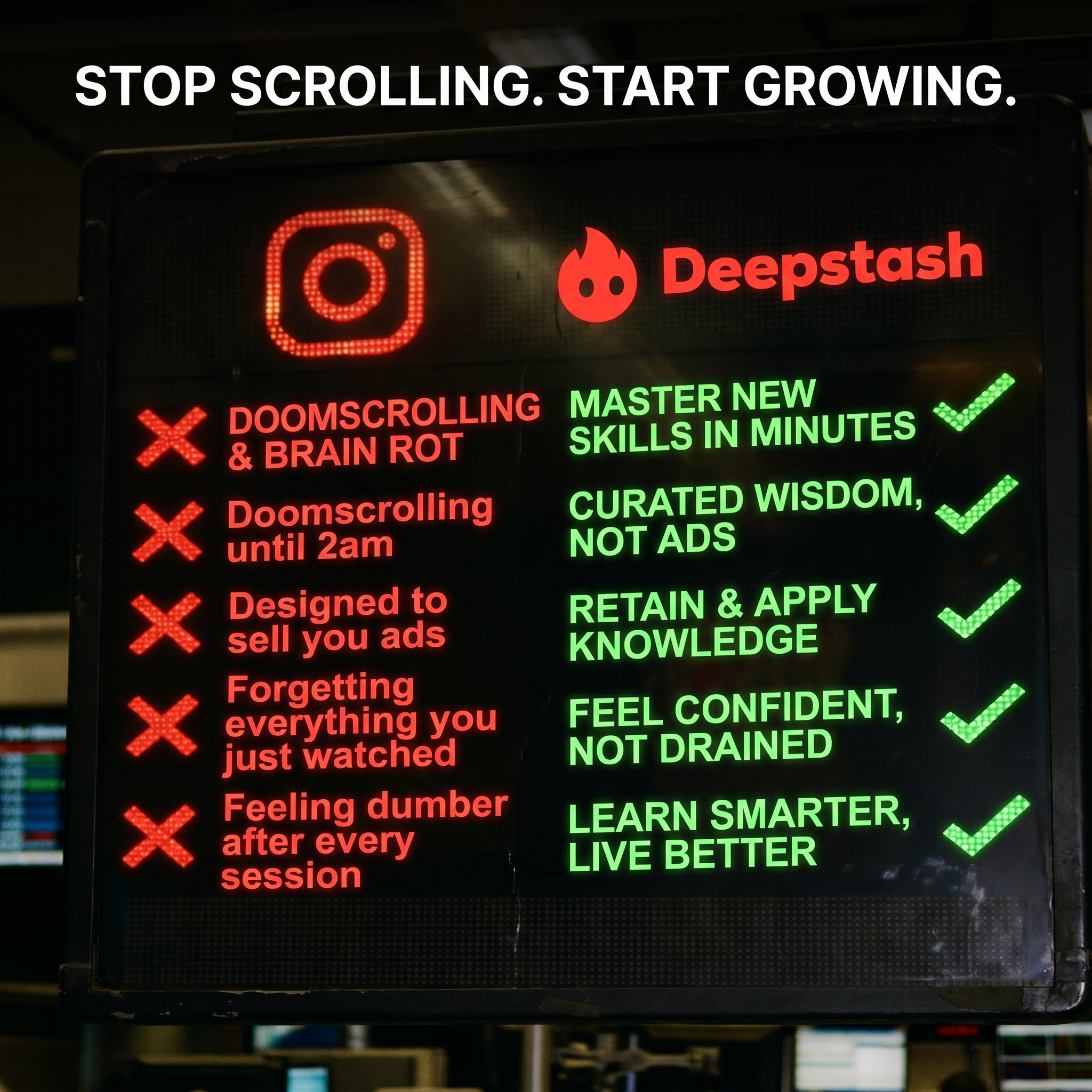 Deepstash Facebook ad