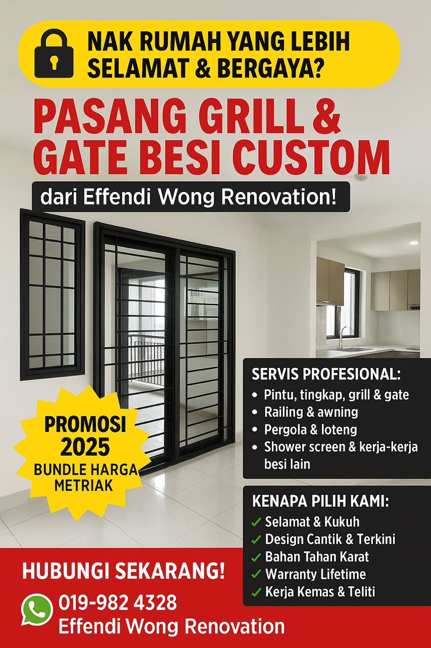Effendi Wong Renovation Facebook ad: NAK RUMAH YANG LEBIH SELAMAT & BERGAYA?