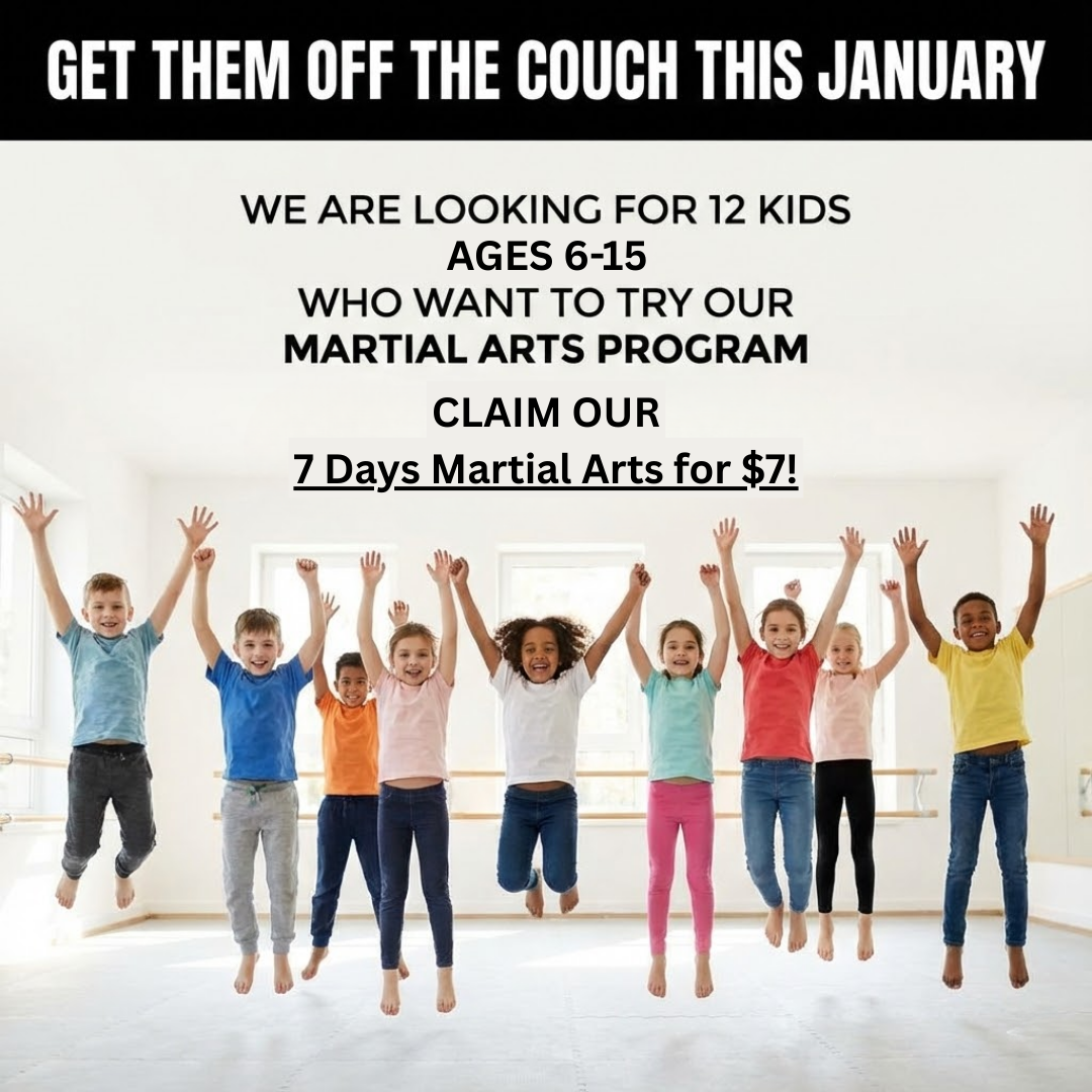 Echo Martial Arts Facebook ad: 7-Day Free Trial Martial Arts + Free T-shirt