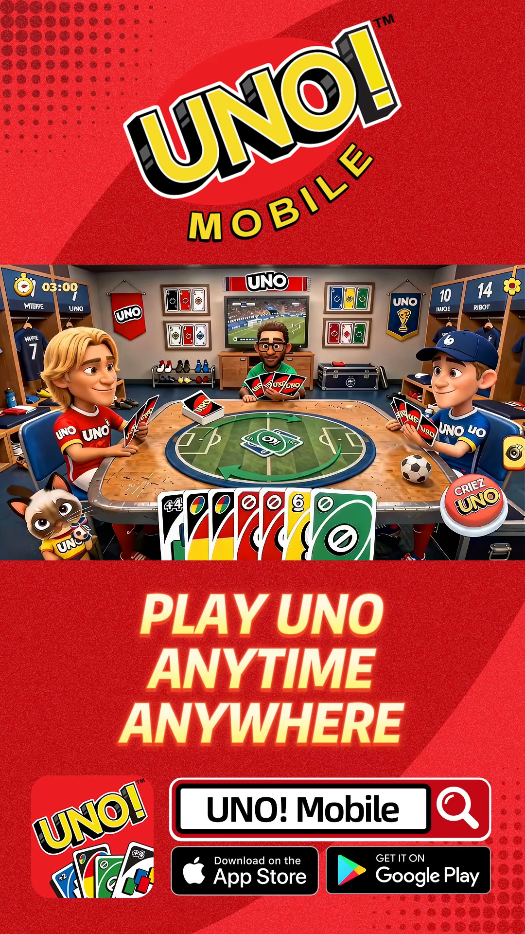UNO! Mobile Game Facebook ad: Play UNO for free now
