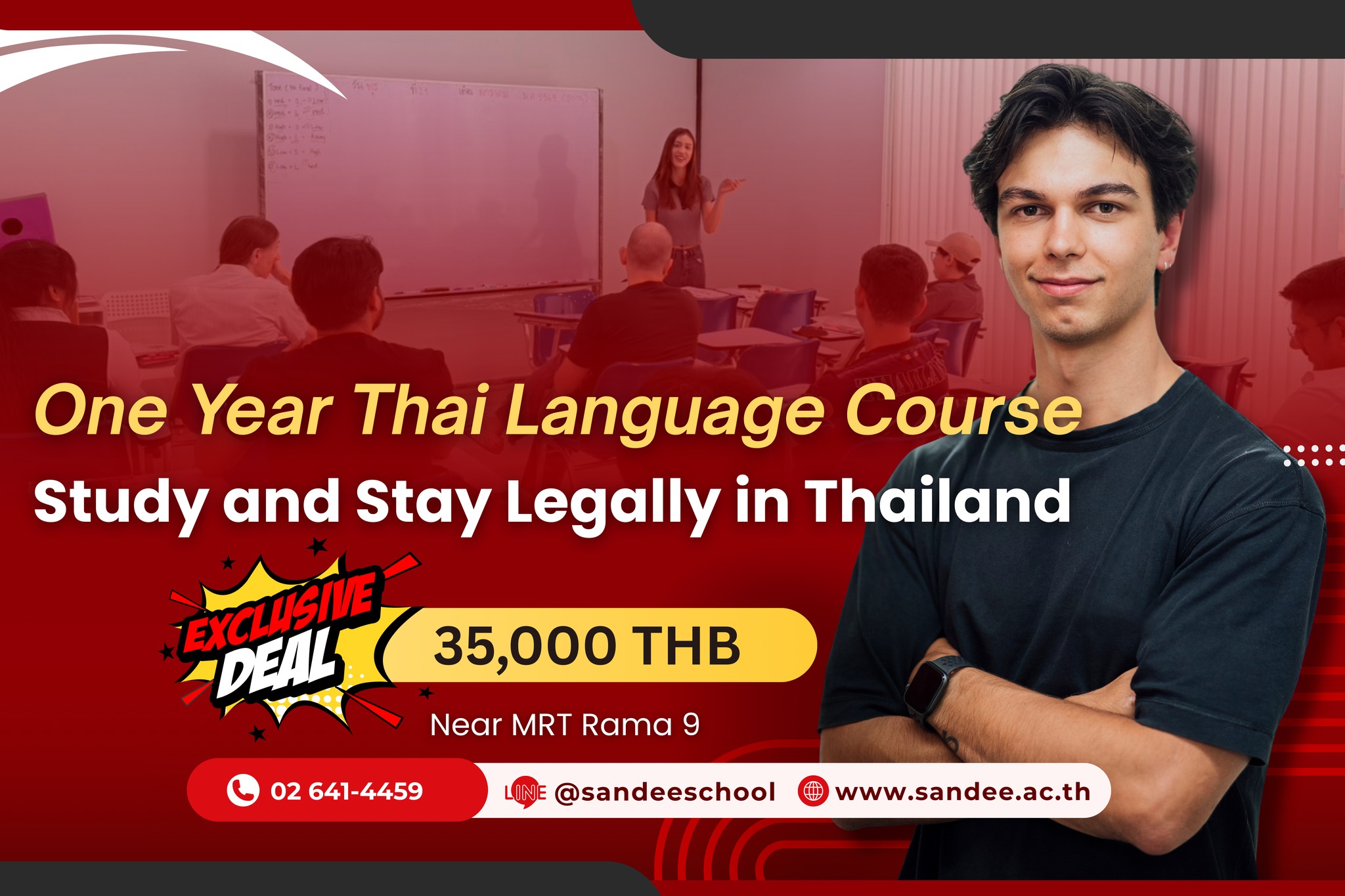 Sandee Thai Language School Facebook ad: Study & Stay Legally in Thailand with anโฆ