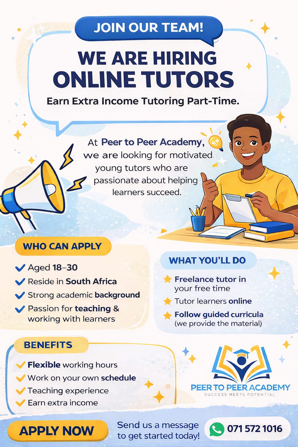 Peer to Peer Academy Tutoring Services Facebook ad: Tutor King looking for ONLINE tutors for any…