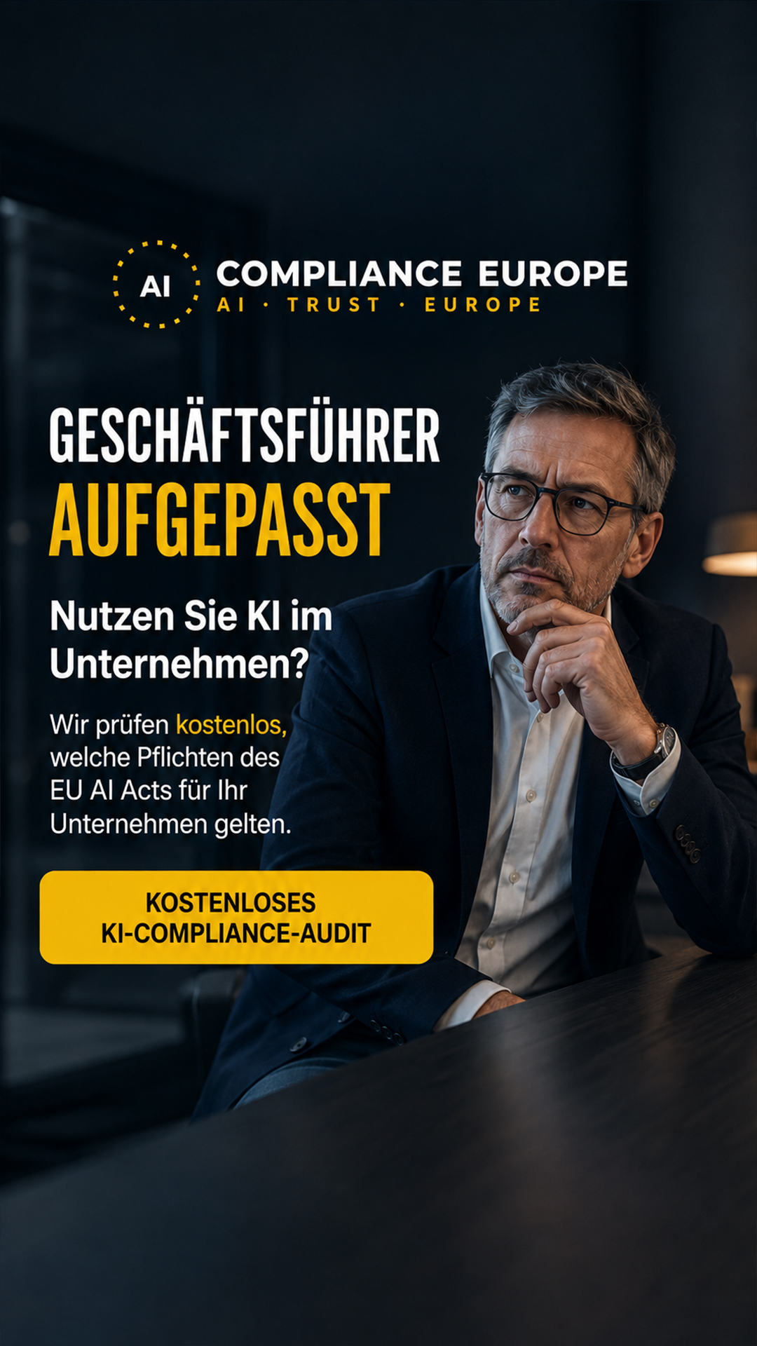 AI Compliance Europe Facebook ad: KI im Einsatz? Compliance kostenlos prüfen