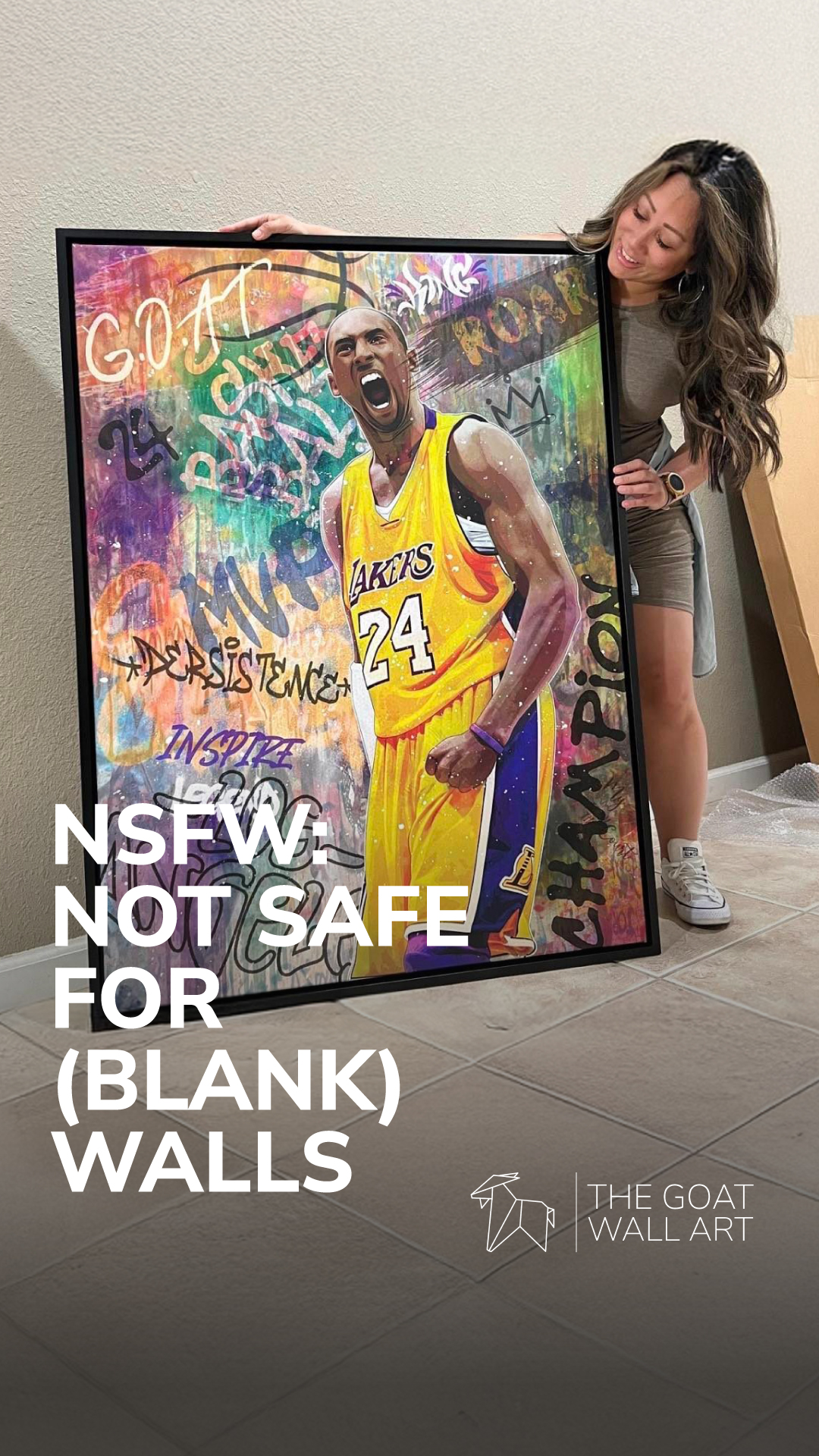 The GOAT Wall Art Facebook ad