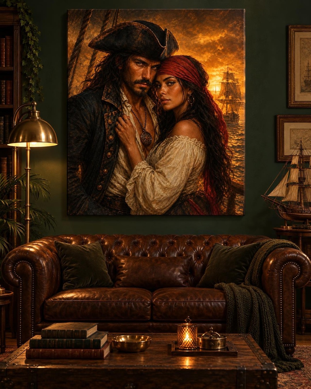 PortraitGift.Com Facebook ad: Above the Sofa, the Two of You