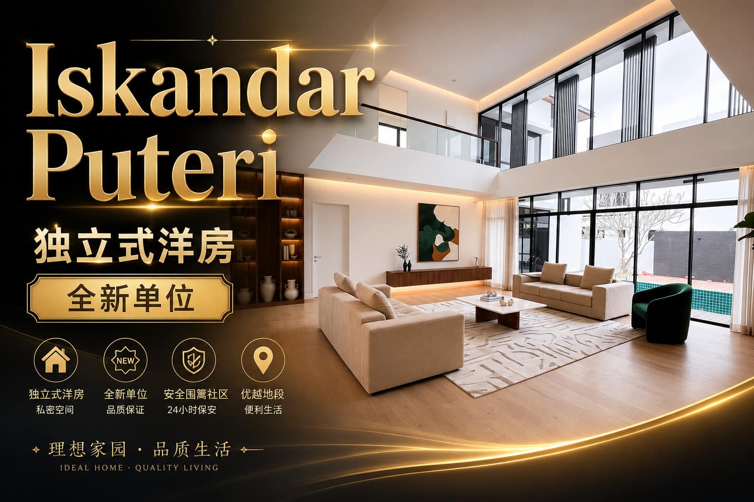 Moments Property Johor Bahru新山房地产买卖 Facebook ad: 超值地点 全新独立式洋房