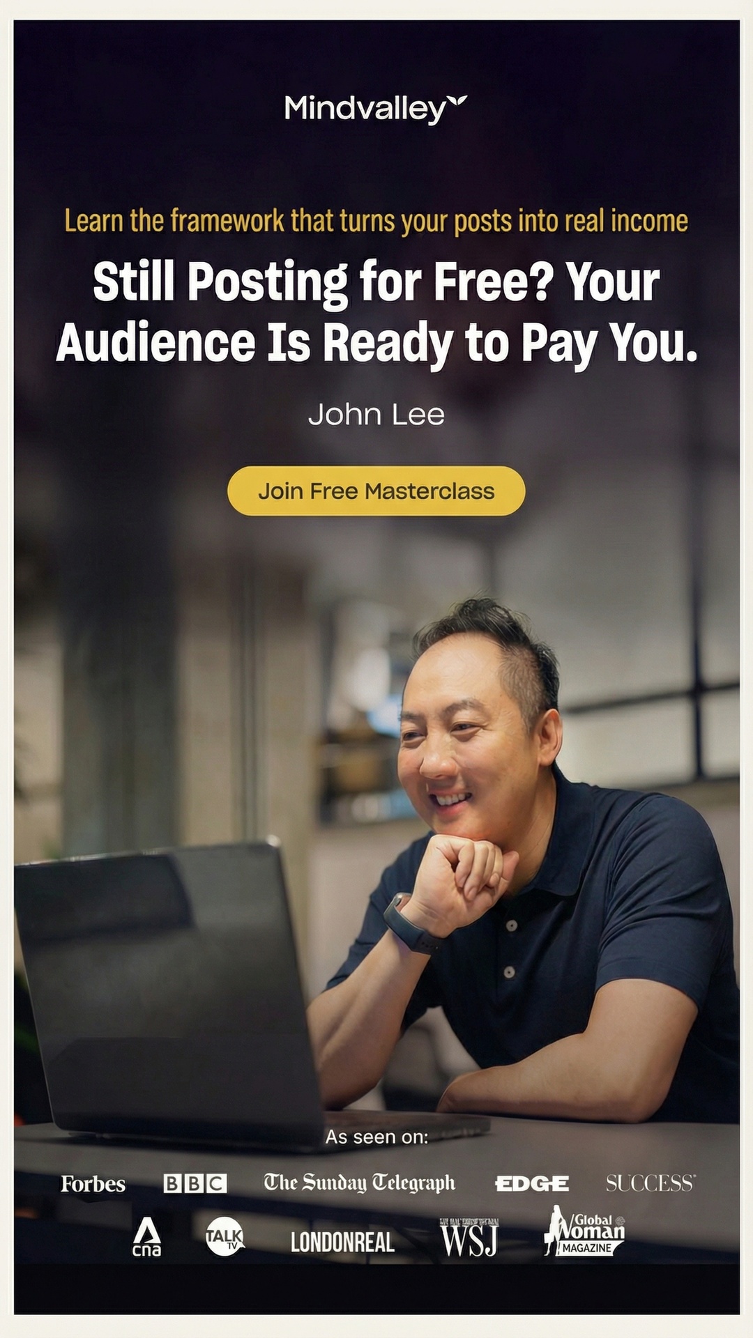 Mindvalley Facebook ad from Mar 8, 2026
