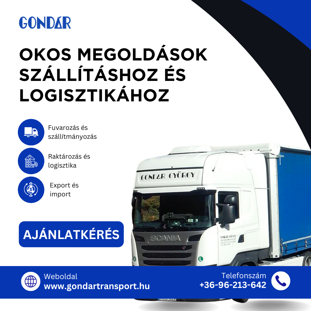 Gondár Logisztikai Kft. Facebook ad: Gondár Szállítmányozás és Logisztika