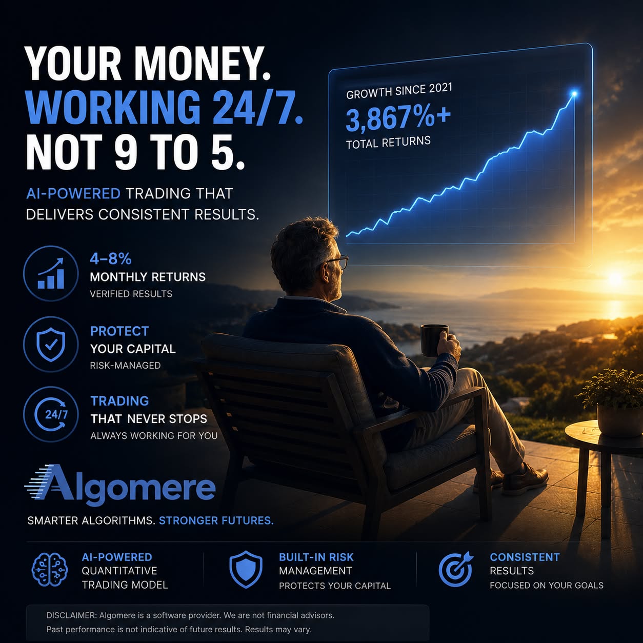 Algomere Facebook ad: Looking to diversify your portfolio?