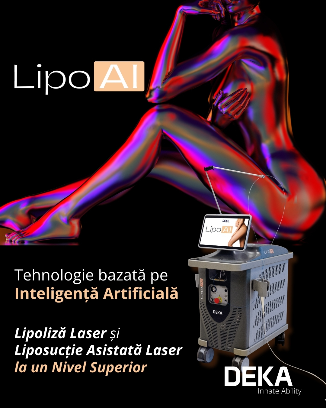 Medical Estetic Line Facebook ad: Lipo AI DEKA Laser | Lipoliză & Liposucție Asistată Laser…