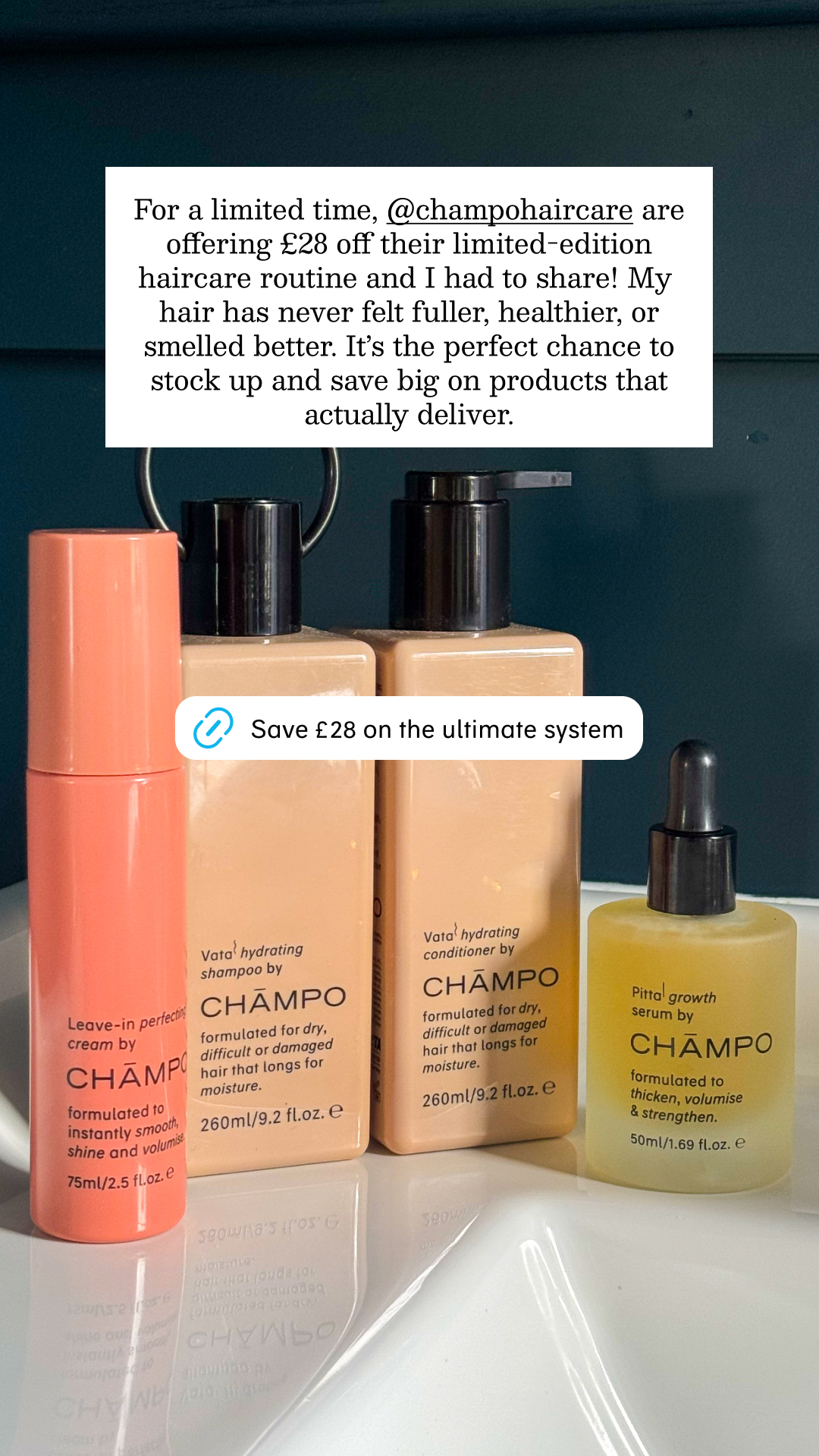 Chāmpo Haircare Facebook ad