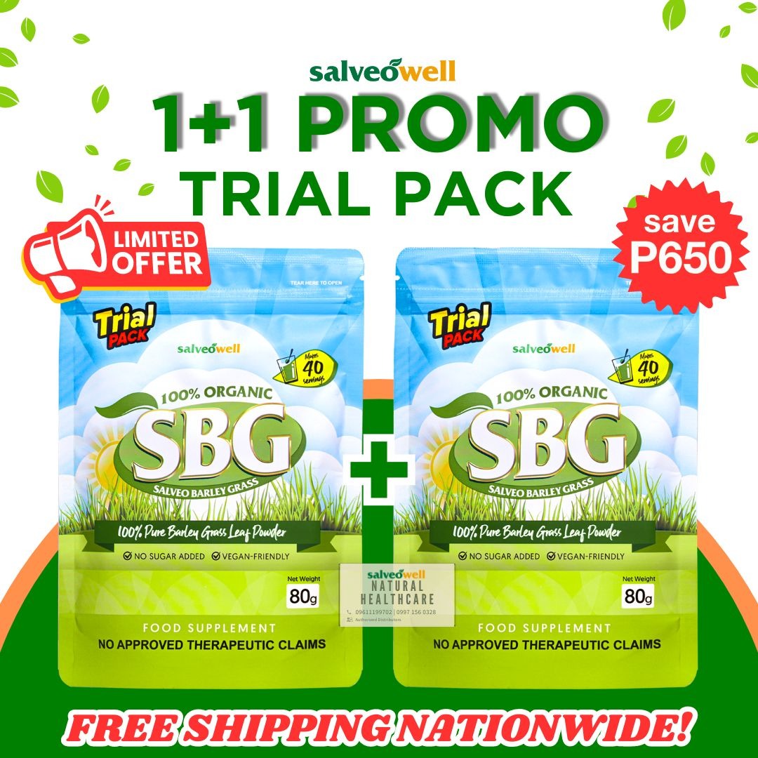 Salveo Barley Grass Natural Healthcare Facebook ad: FREE DELIVERY & COD