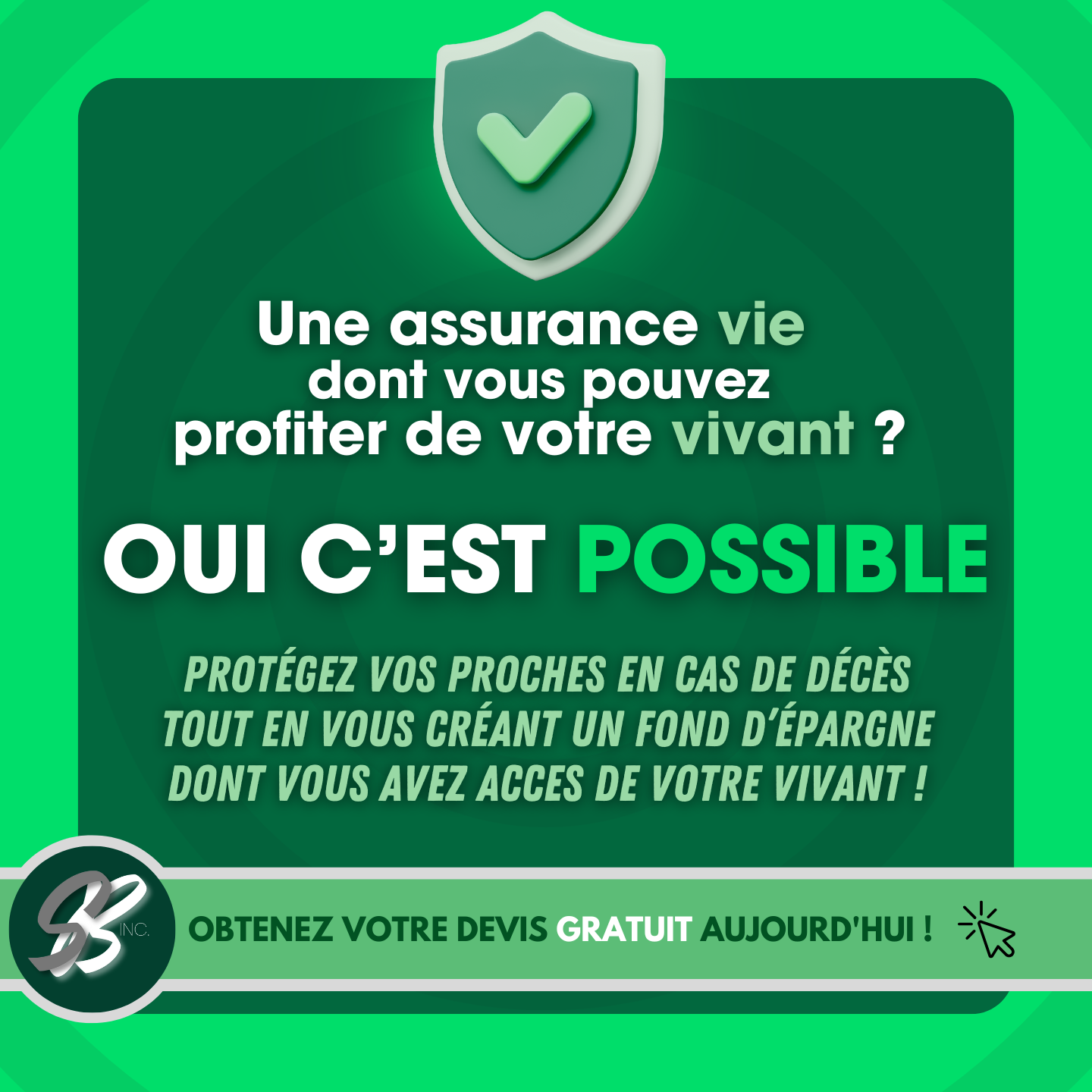 Samuel Bergevin Inc. Facebook ad: STOP! Obtenez votre devis GRATUIT aujourd'hui!
