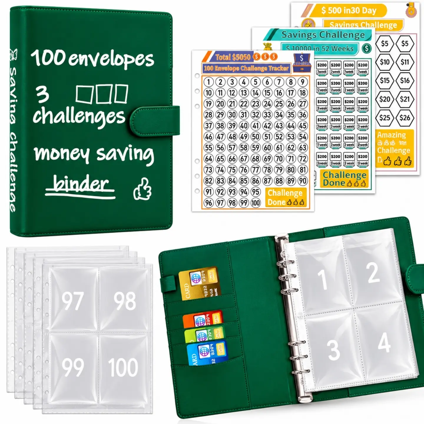 Heartening Gifts Facebook ad: Budget Binder 3 Challenges Set, Save $10,000, $5,050…