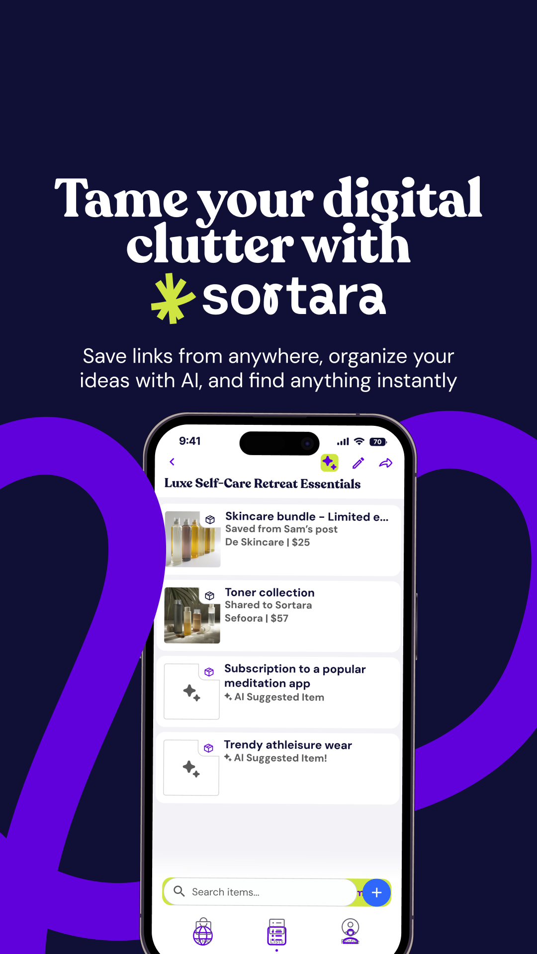 Sortara Facebook ad from Nov 8, 2025