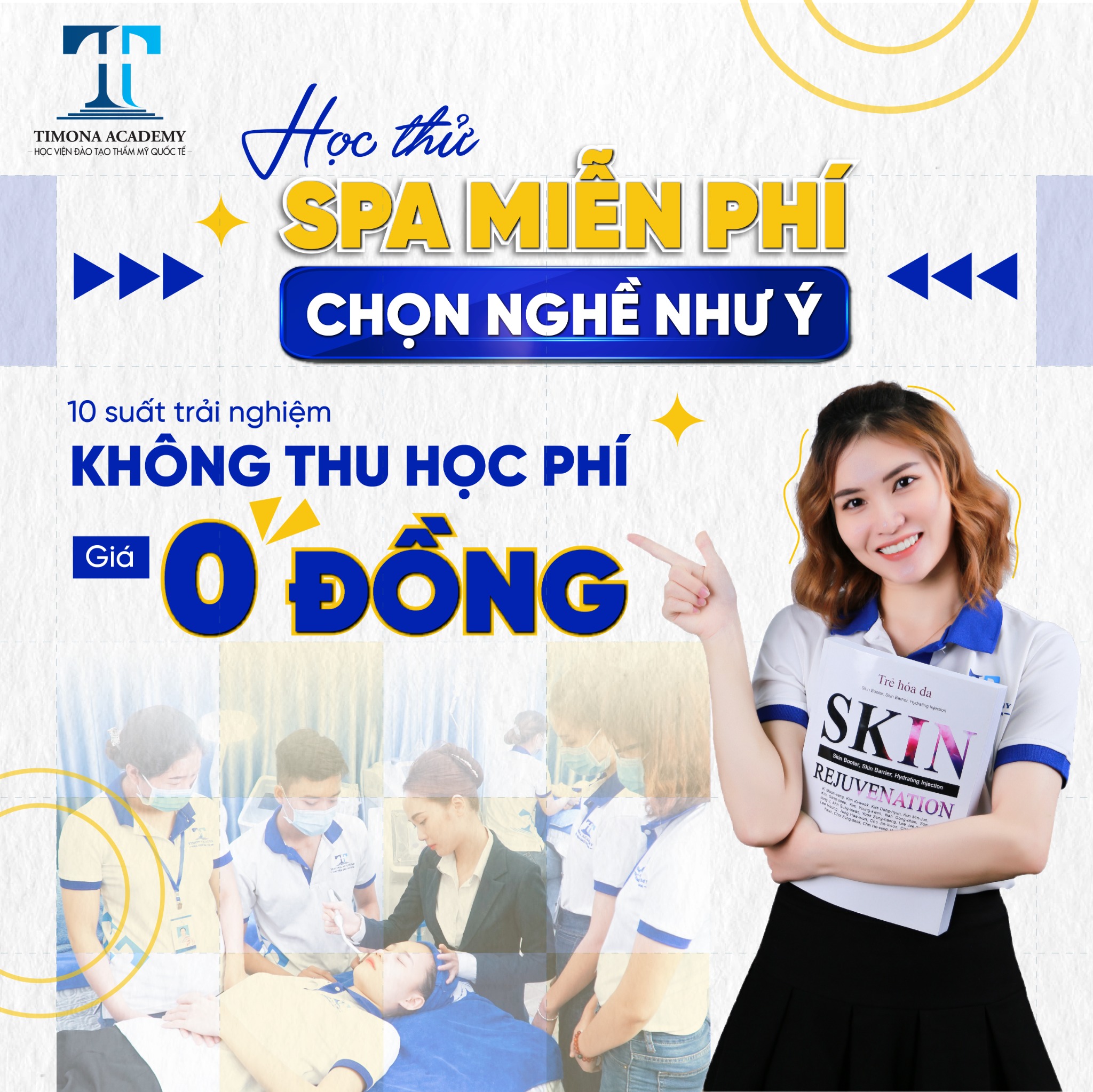 Timona Academy Học Viện Đào Tạo Thẩm Mỹ Quốc Tế Facebook ad: Nhấp nhận ngay khóa học thử MIỄN PHÍ >>
