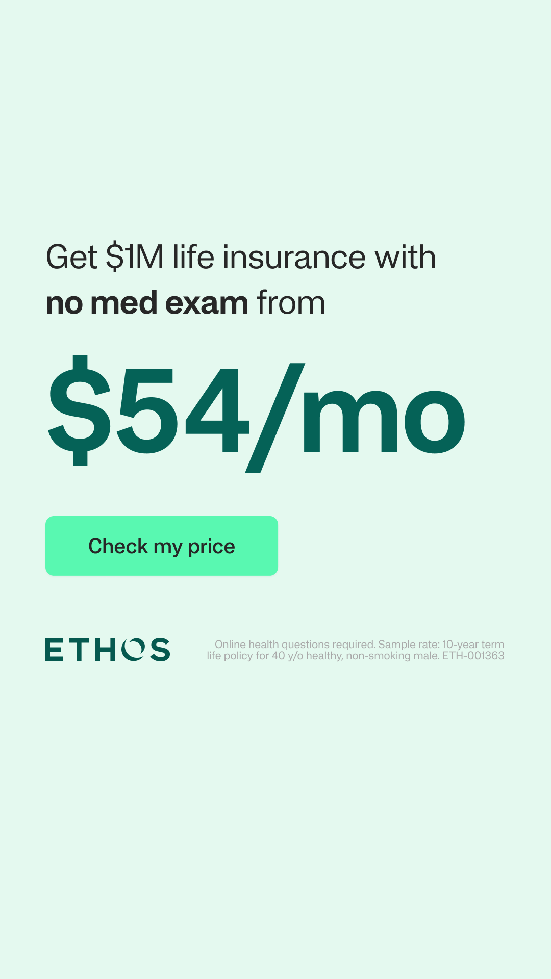 Ethos Facebook ad