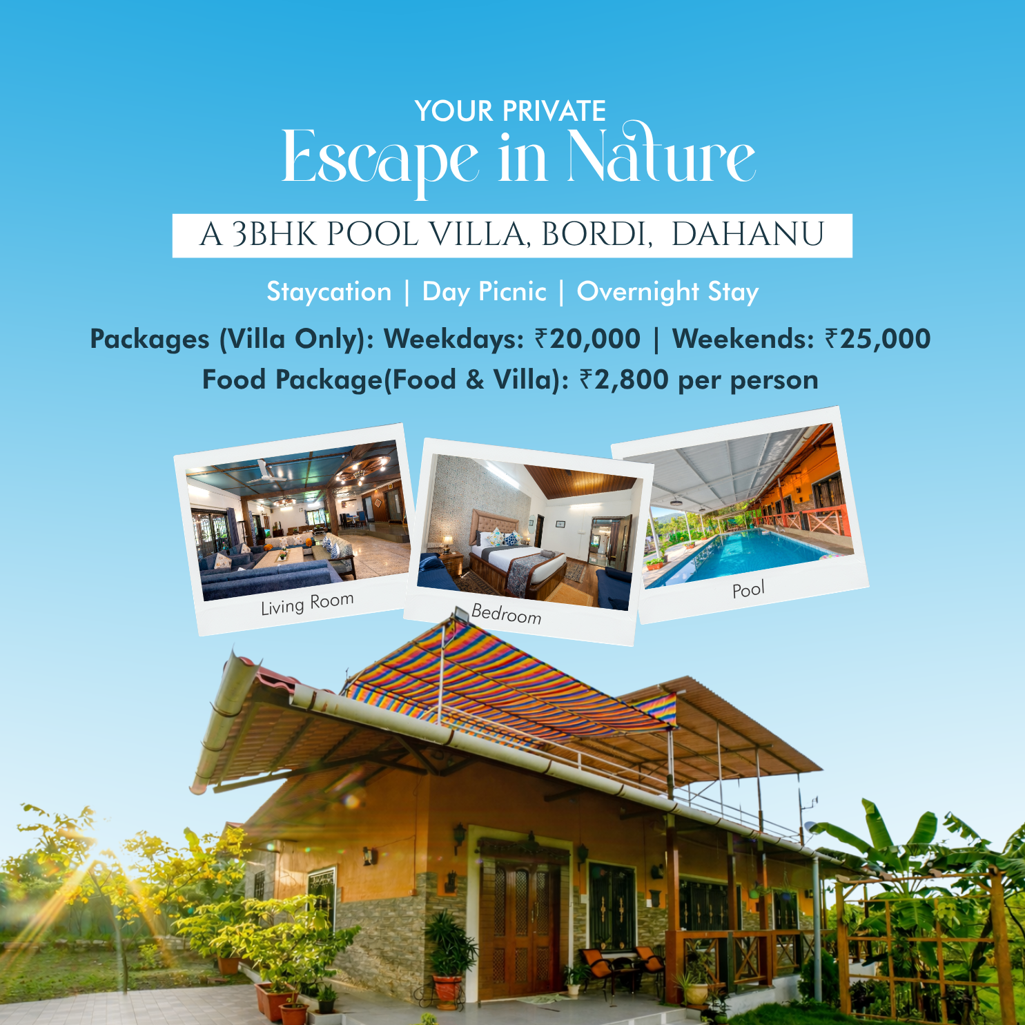6Tamarind Facebook ad: Looking for a peaceful private getaway near Mumbai?