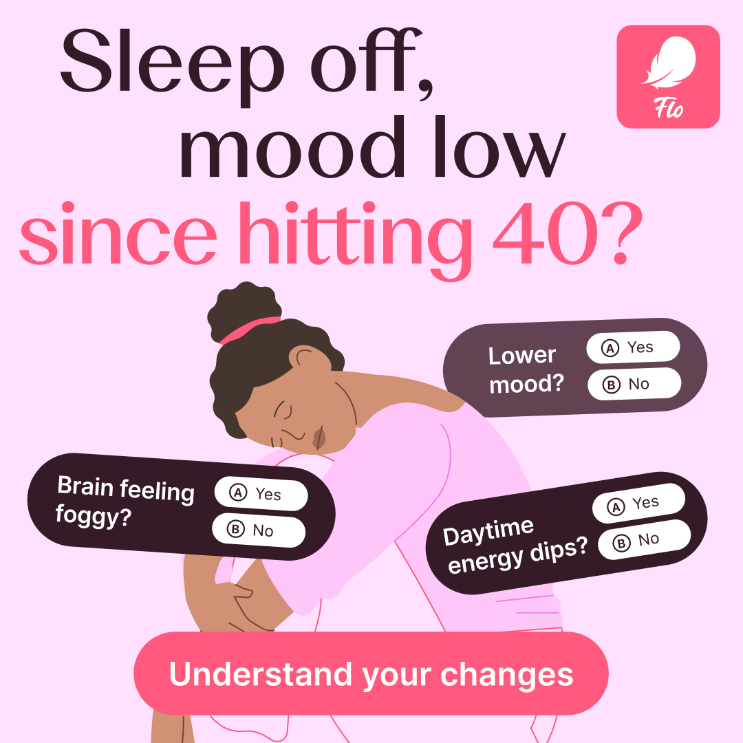 Flo Health App Facebook ad: Try Flo and never look back