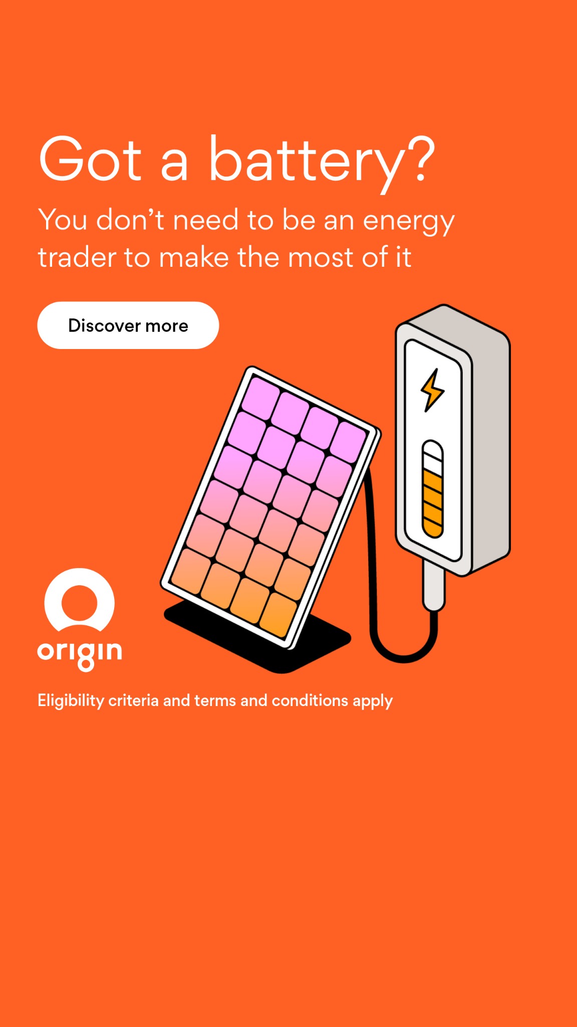 Origin Energy Facebook ad