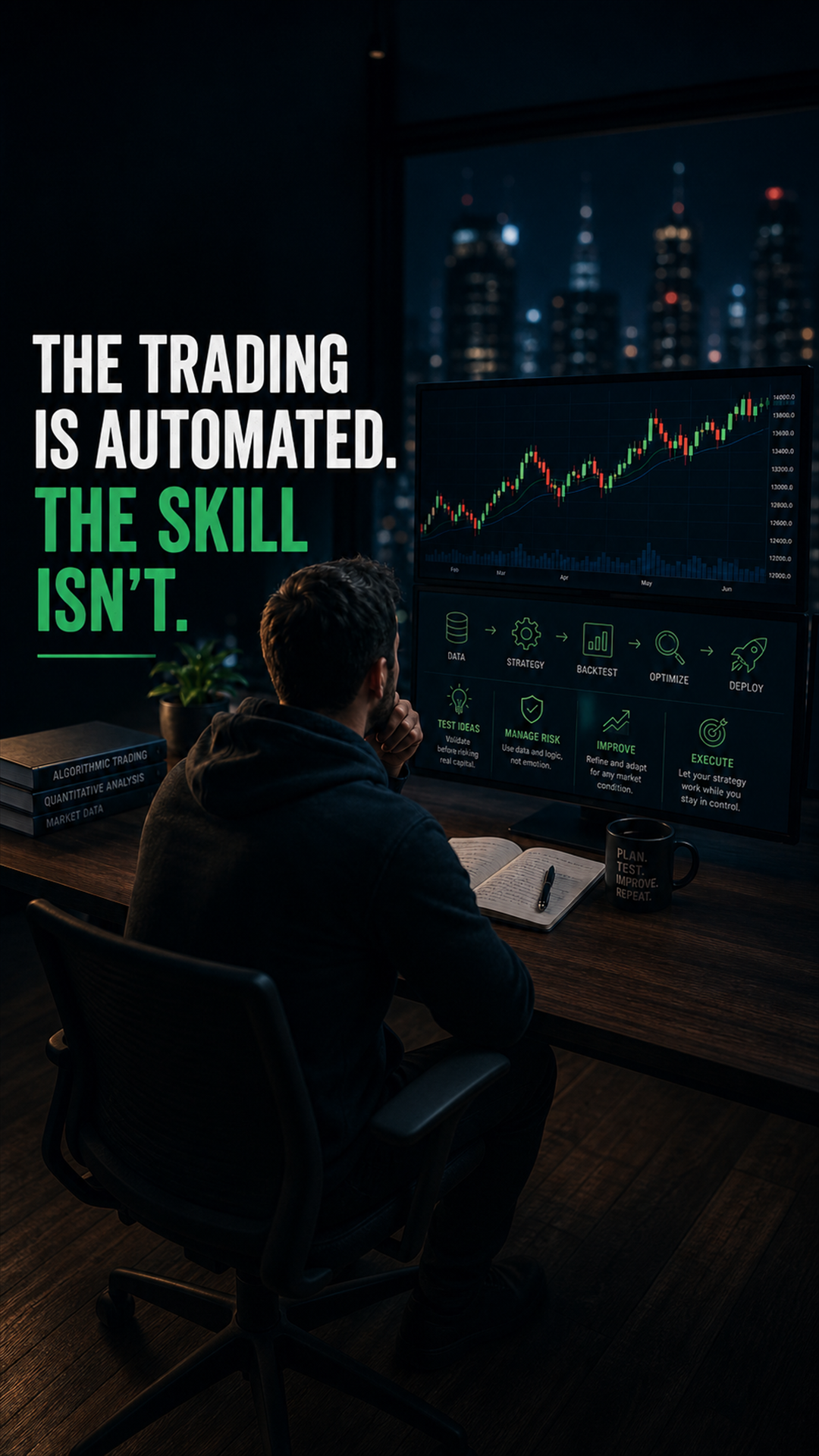 Push Button Trading Facebook ad: Learn the Skills Behind Automated Trading