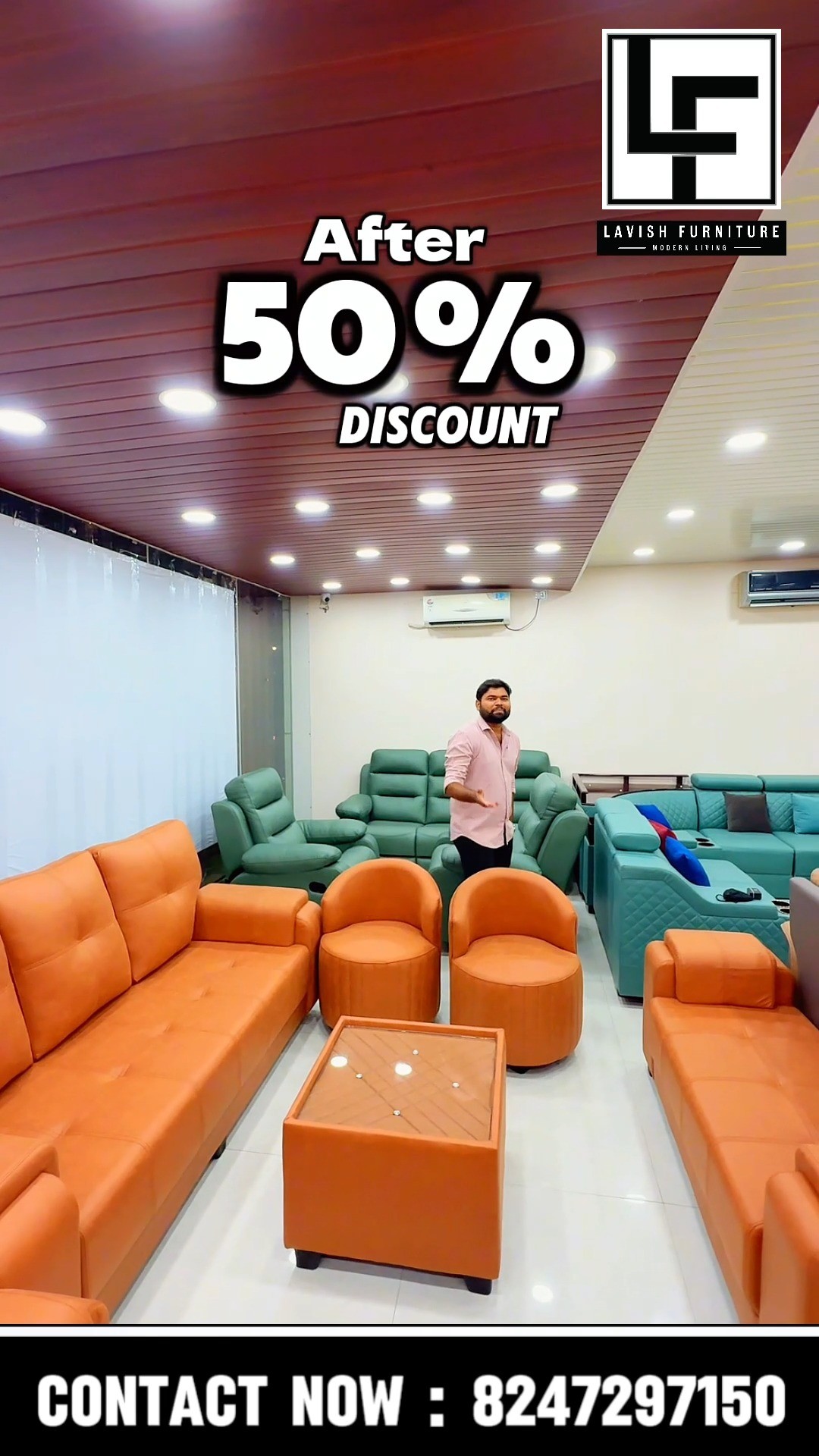 Lavish Furniture Facebook ad: Chat with us