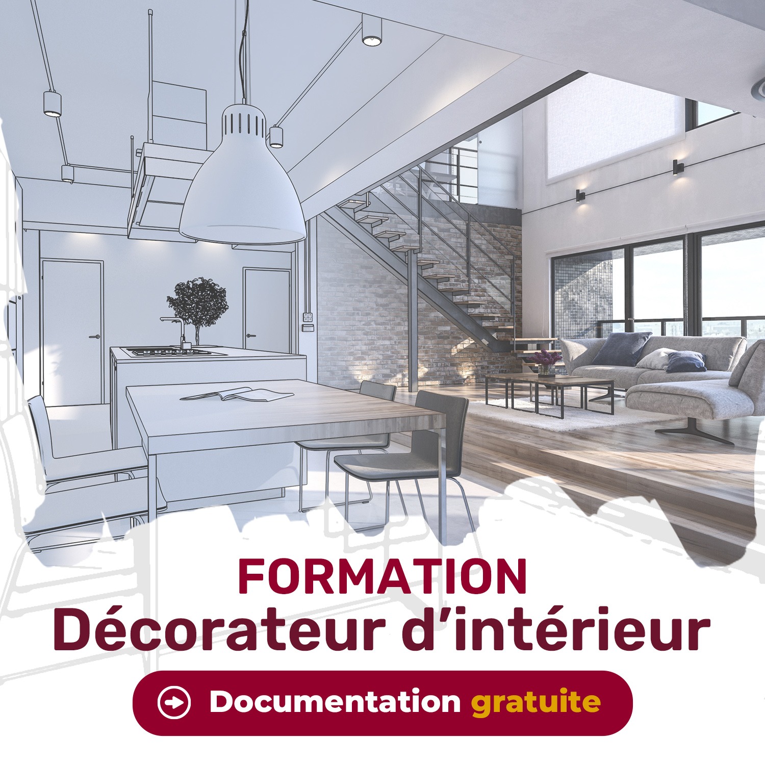Centre Européen de Formation Facebook ad: Votre formation de décorateur d'intérieur