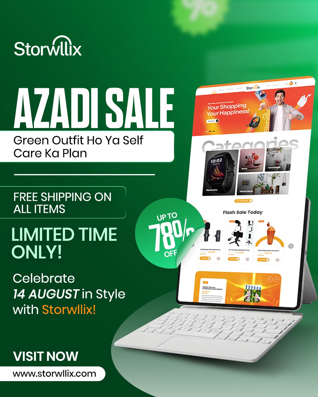 Storwllix Facebook ad: Upto 78% Off