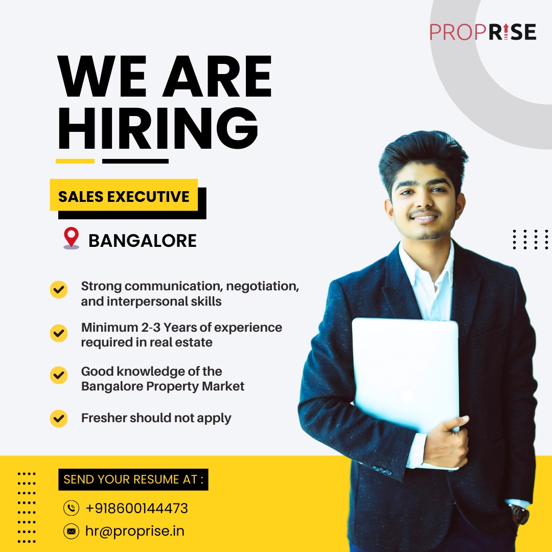 PROPRISE Property Consulting Pvt Ltd Facebook ad: We’re Hiring: Sales Executive, Real Estate