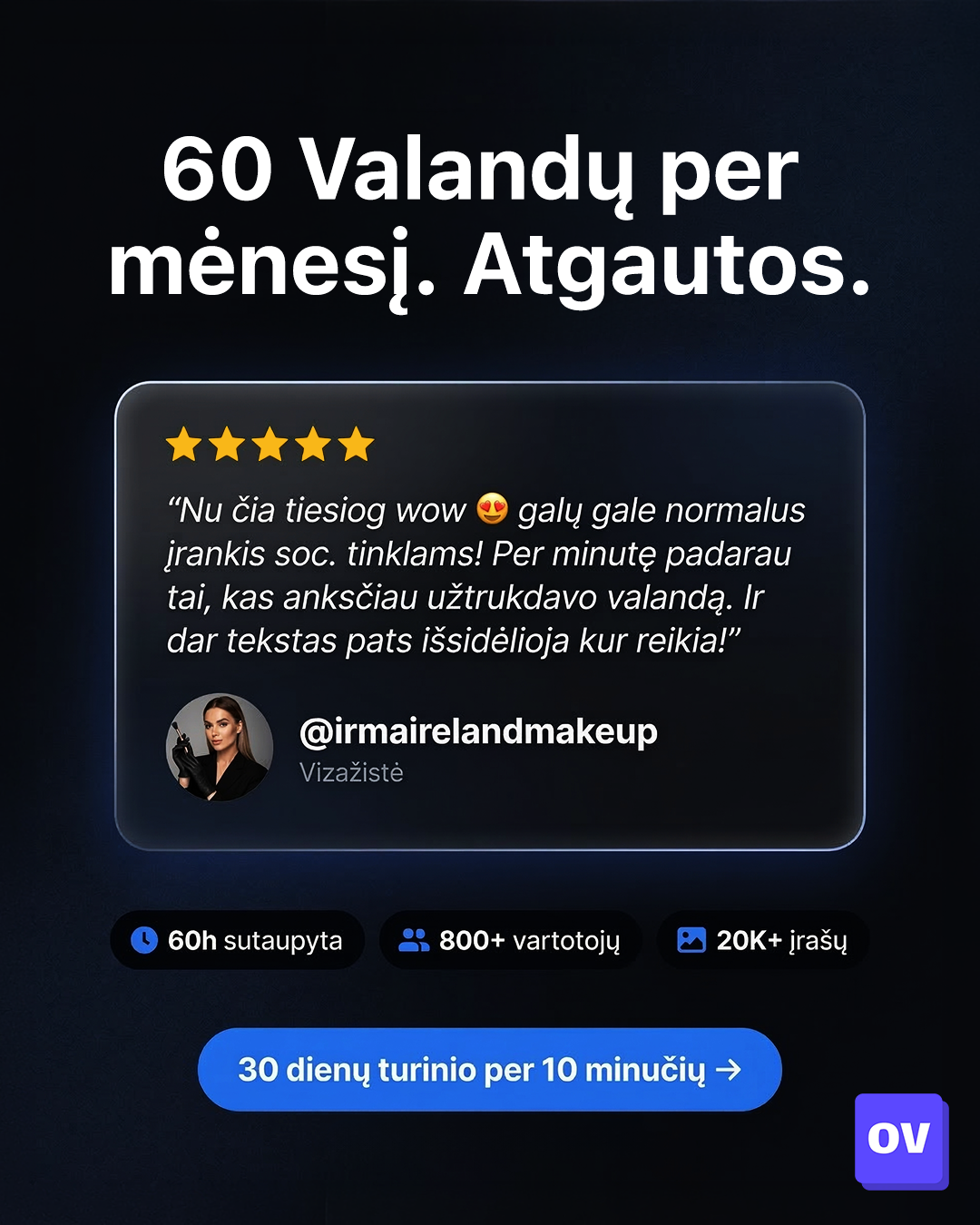Overvisual Facebook ad