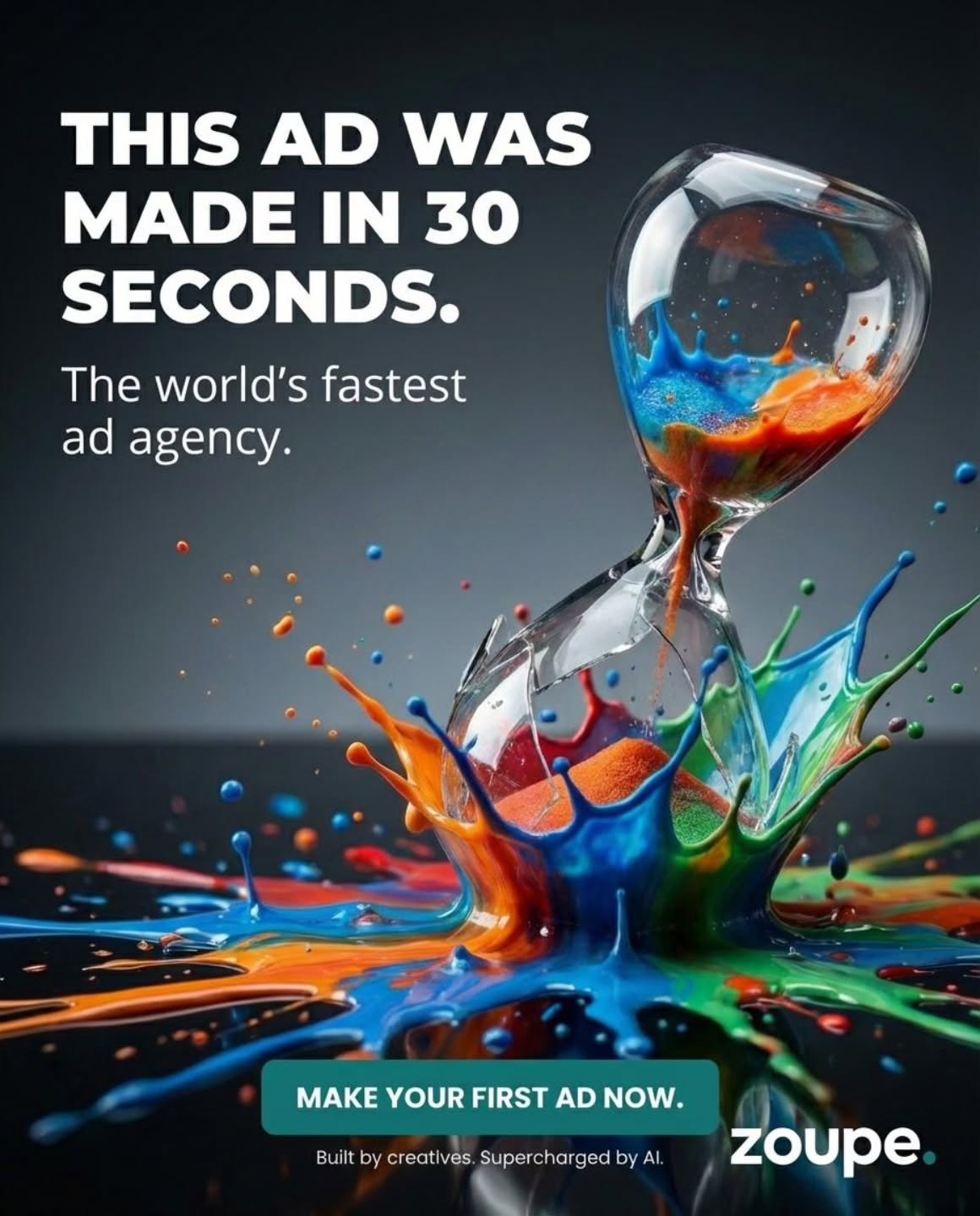 Zoupe Facebook ad: 30 seconds. That’s all it takes.