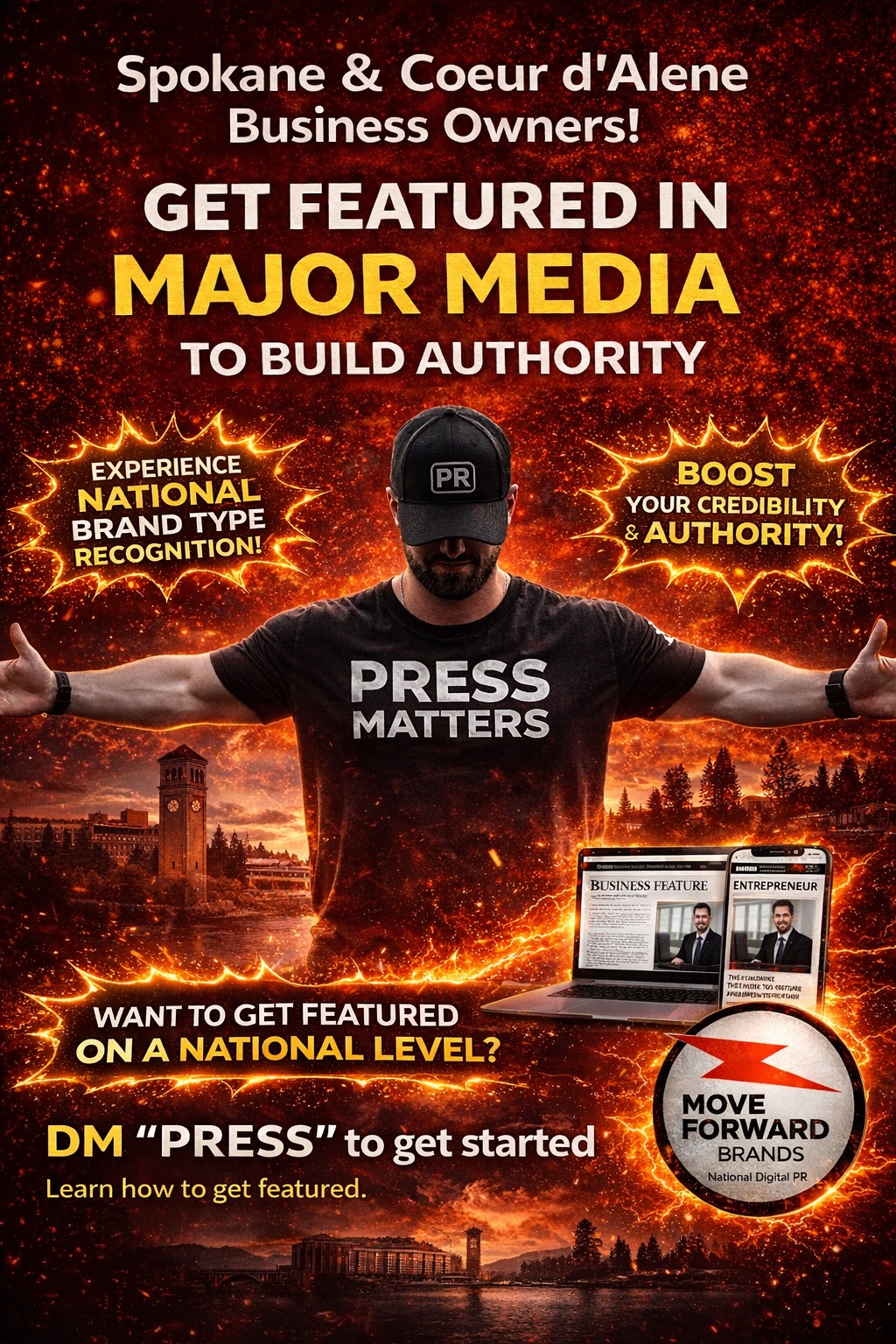 Move Forward Brands Facebook ad: National Press Exposure!