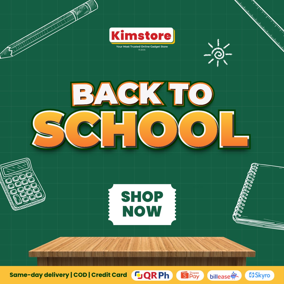 Kimstore Facebook ad: Have a comfortable Back-to-School experience with Kimstore!