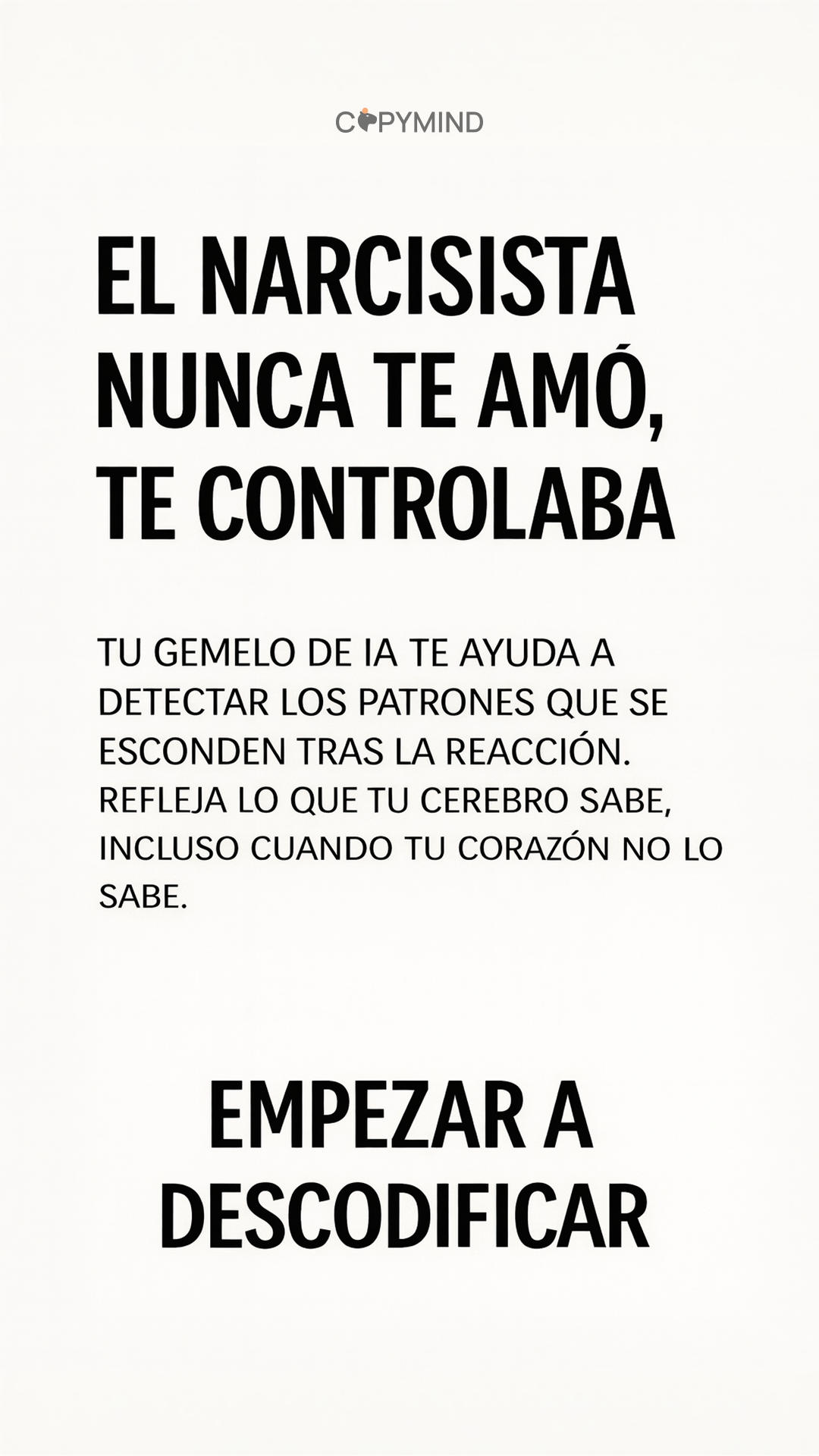 Copymind AI: emergency therapy Facebook ad: ¡Tu copia mental de IA no te juzgará!