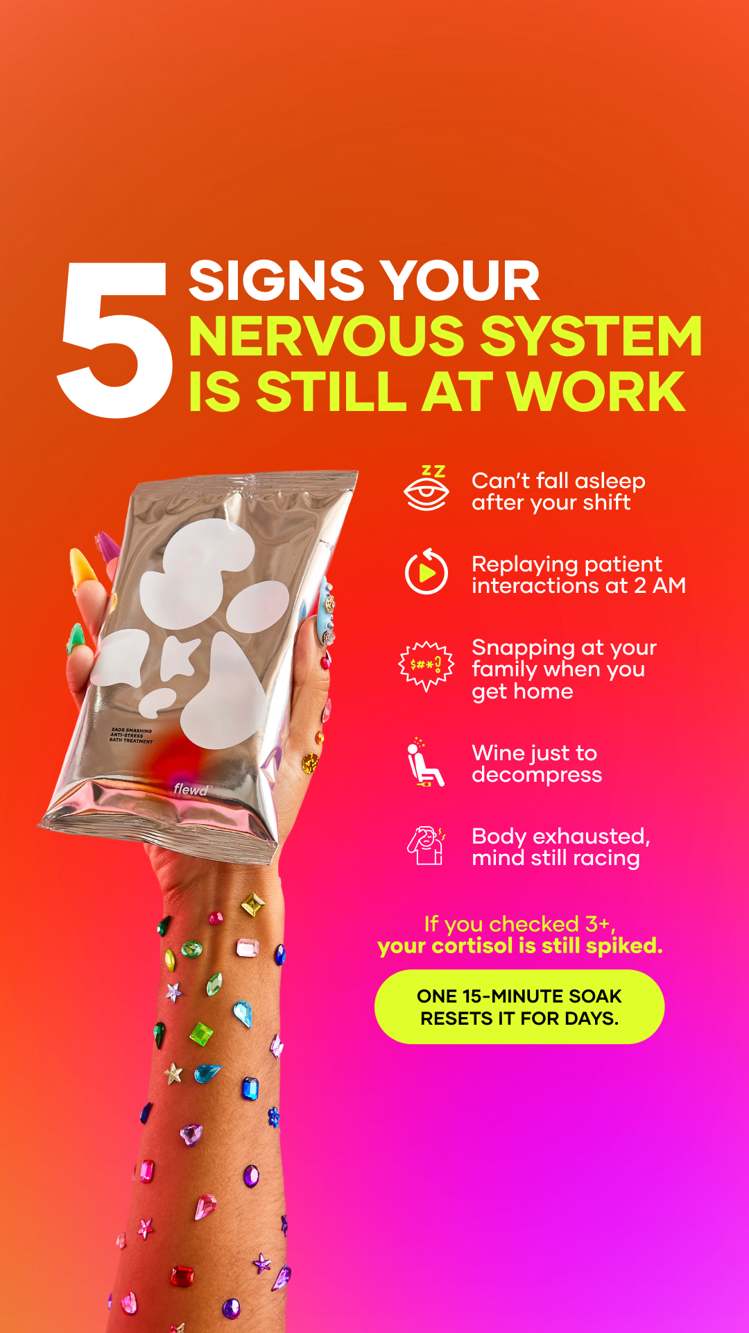 Flewd Stresscare Facebook ad