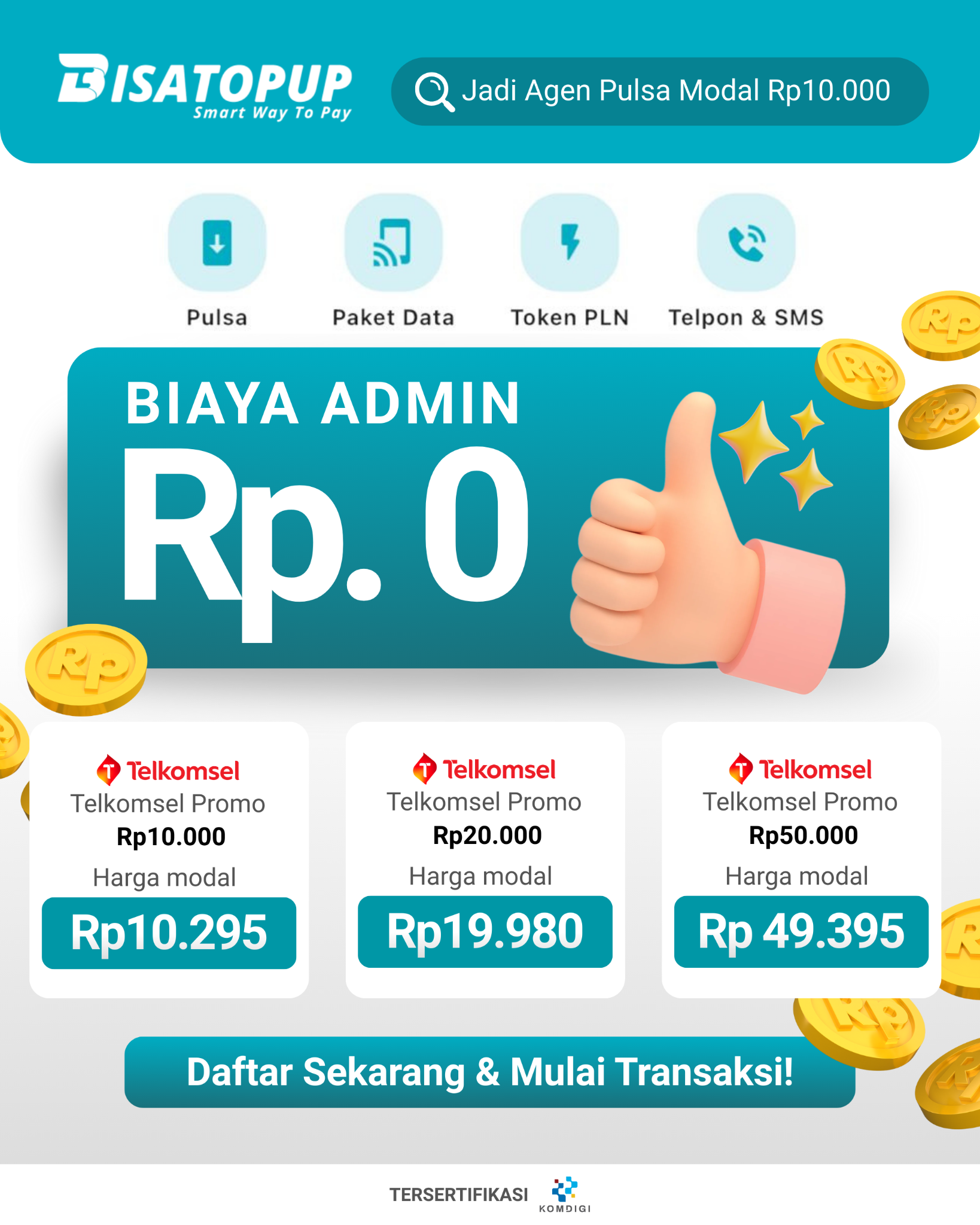 Bisatopup Facebook ad: Agen Warung Wajib Punya Aplikasi Ini!