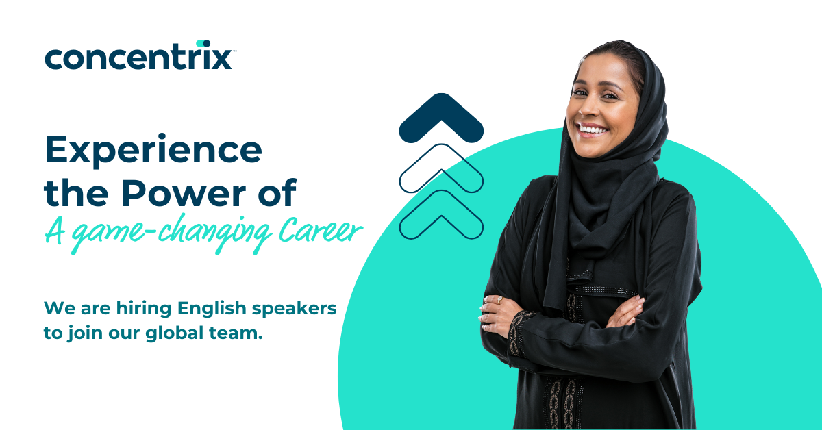 Concentrix Egypt Facebook ad: Experience the power of a game changing career…